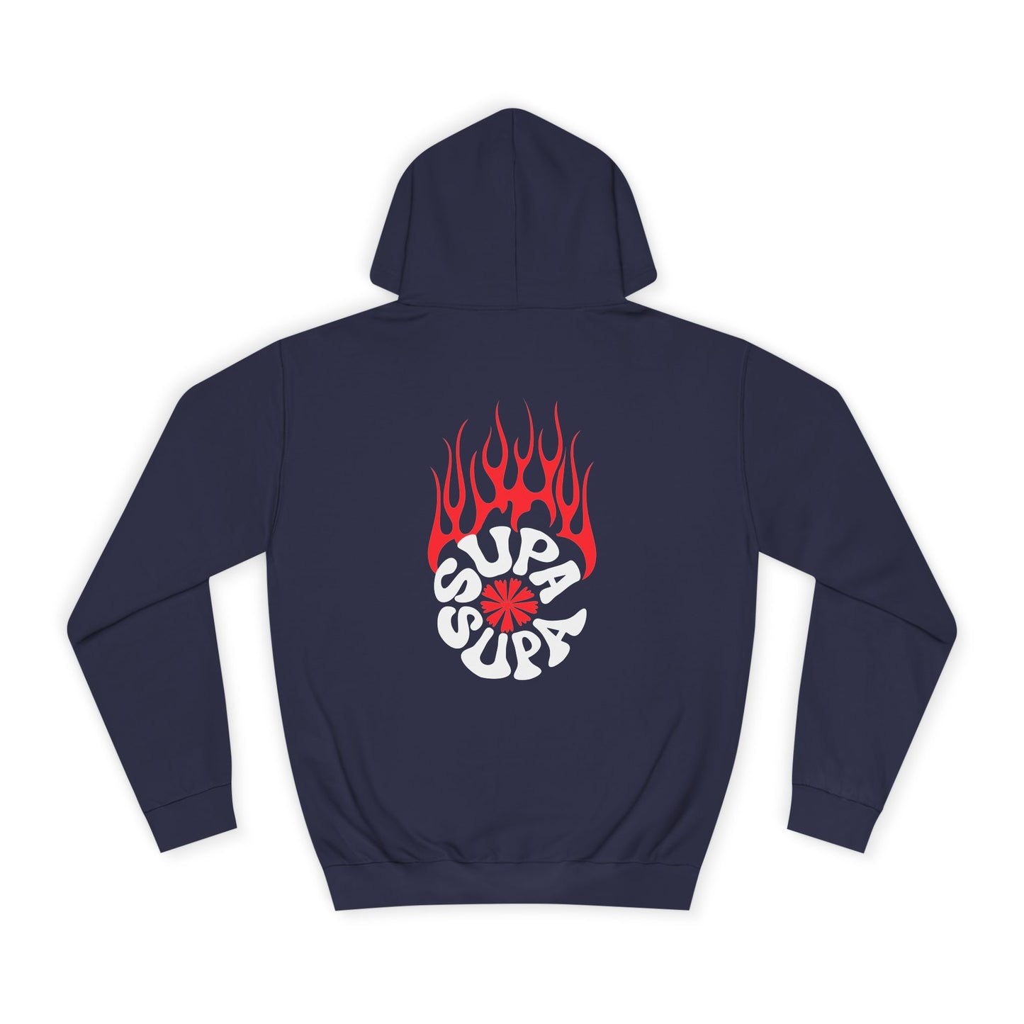 Unisex Flame Supa Supa Graphic Hoodie - Casual Streetwear