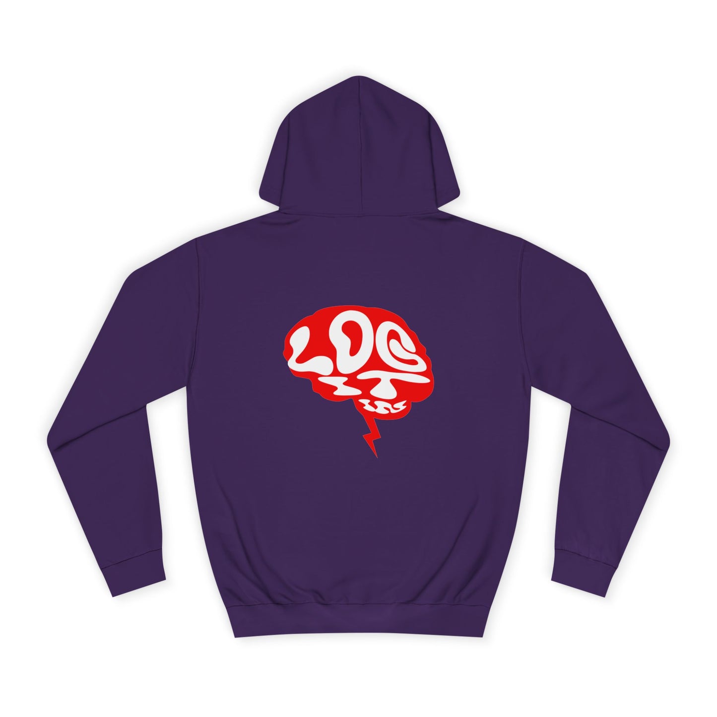 Unisex Log it in Hoodie with Unique Brain Design, Casual Wear, Trendy Apparel, Festive Occasions, Graphic Hoodie