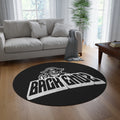 Pirate Logo Round Rug — "Back Endz" Black Floor Mat