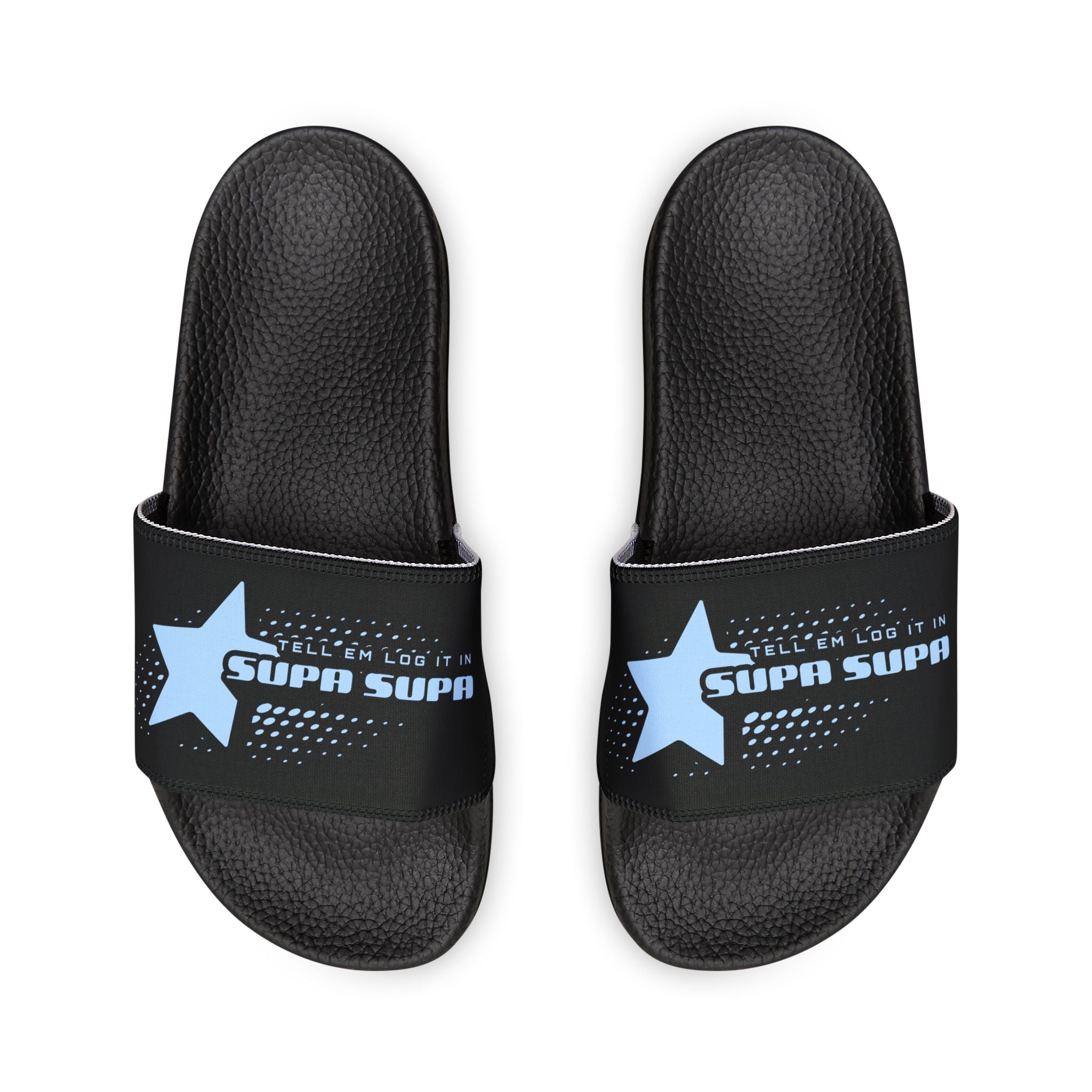 Youth Star Logo "Supa spa Slide Sandals — Adjustable Strap Pool & Casual Slides