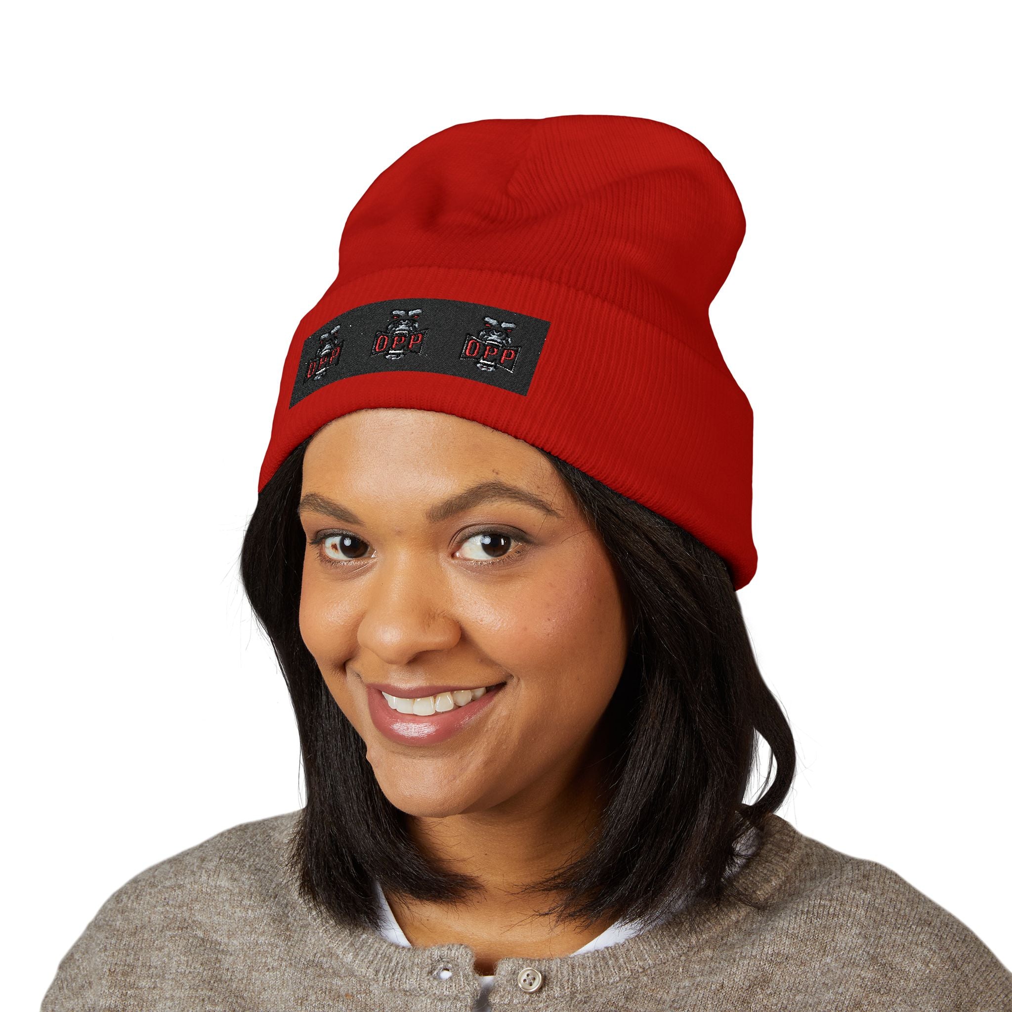 Embroidered OPP Cuffed Beanie — Musician Winter Hat