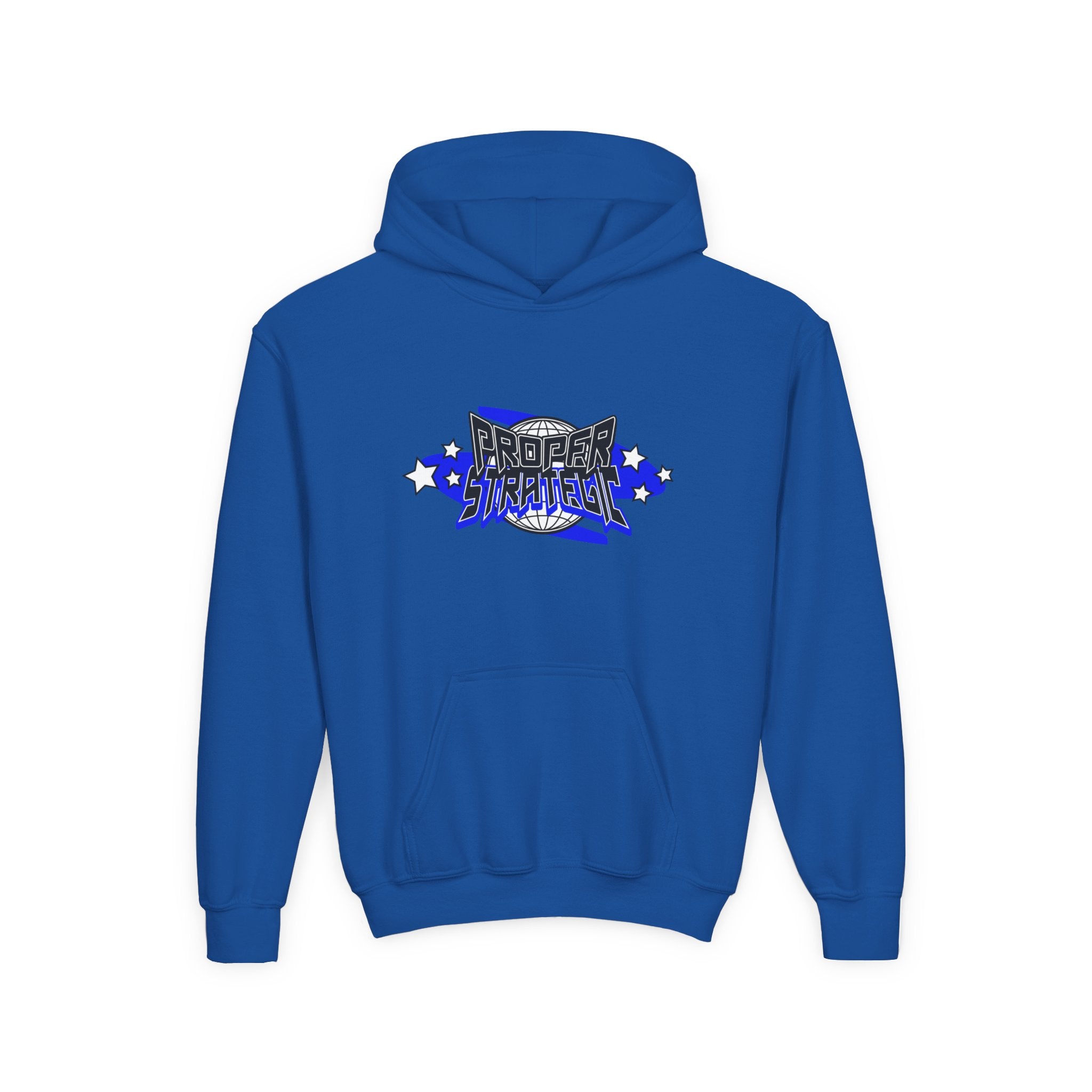 Youth Hoodie — 'Strategic' Graphic Pullover for Kids