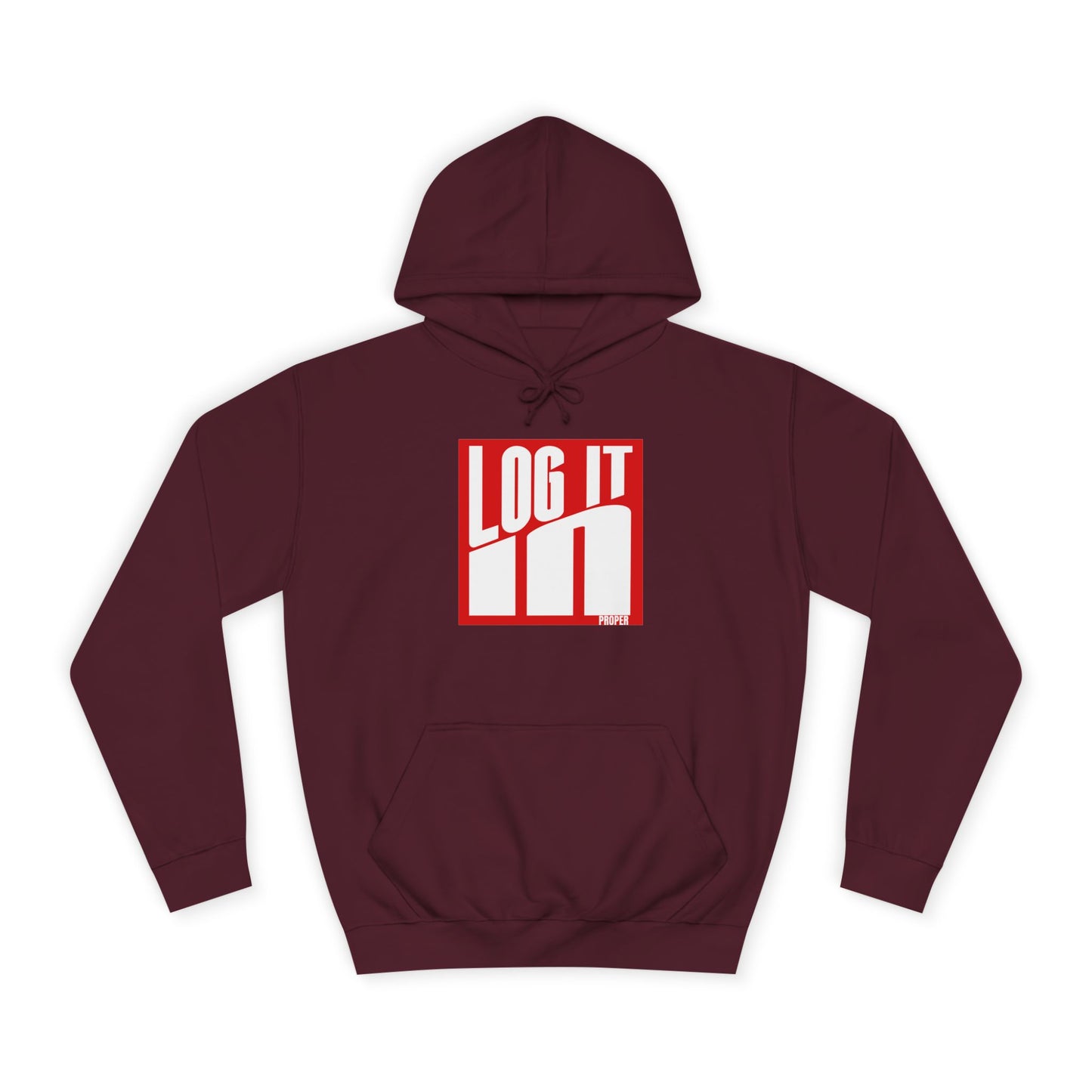 Unisex Log it in Hoodie - Trendy Campus Style, Casual Wear, Cozy Gift, Comfortable Lounge Hoodie, Essentials