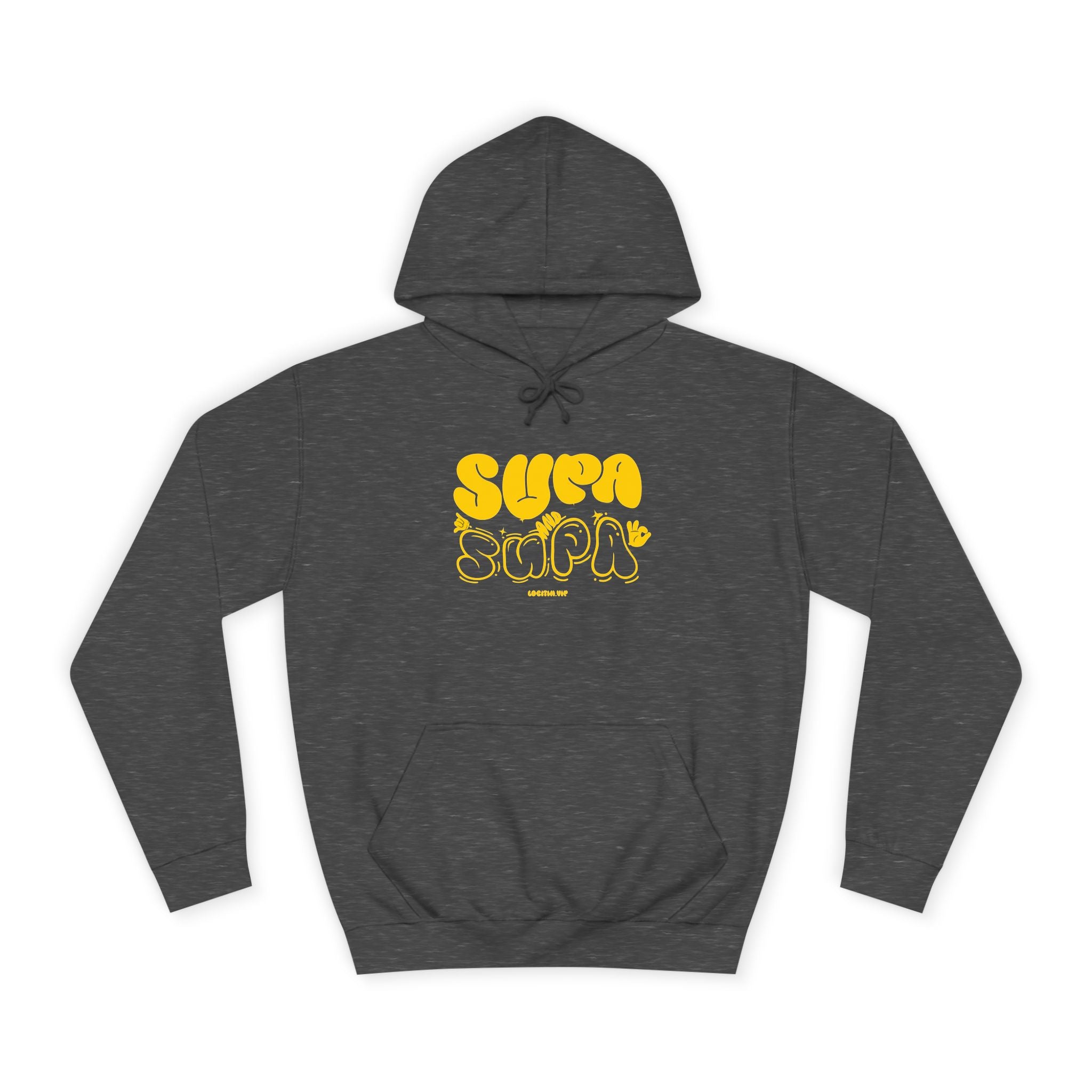 Cheerful Unisex Supa Supa Hoodie - Cozy Streetwear, Campus Style, Trendy Gift, Relaxed Fit, Perfect for Every day