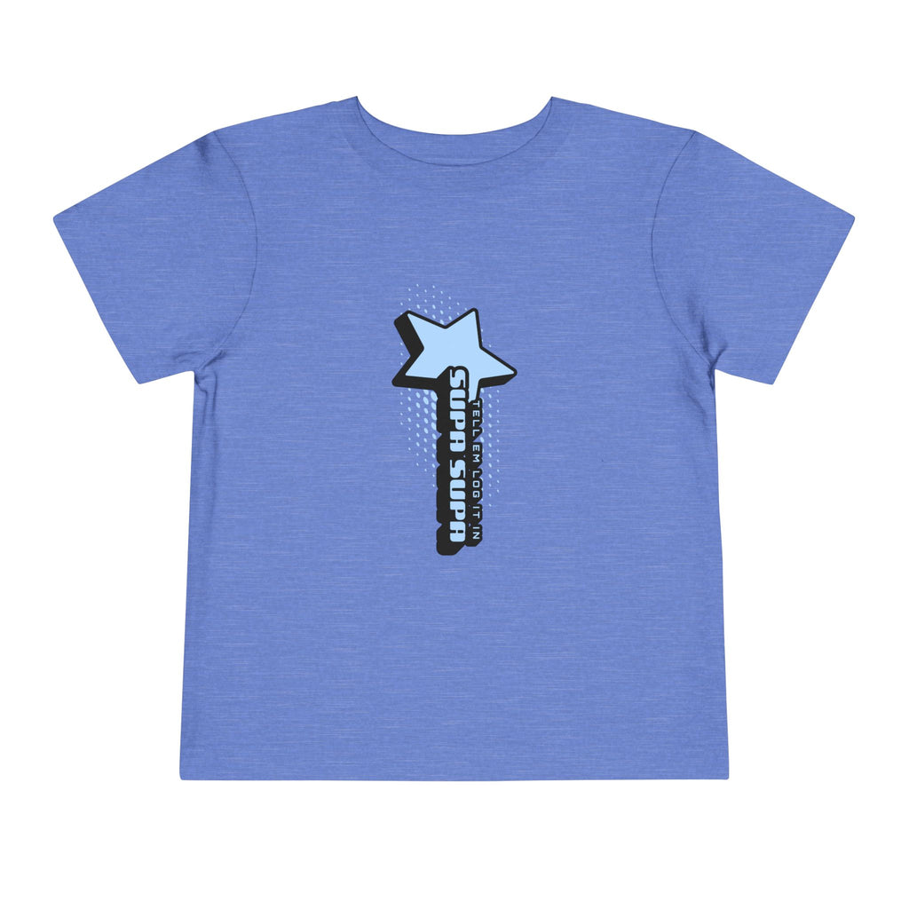 Toddler Tee — Blue Star "Tell em log it in" Graphic