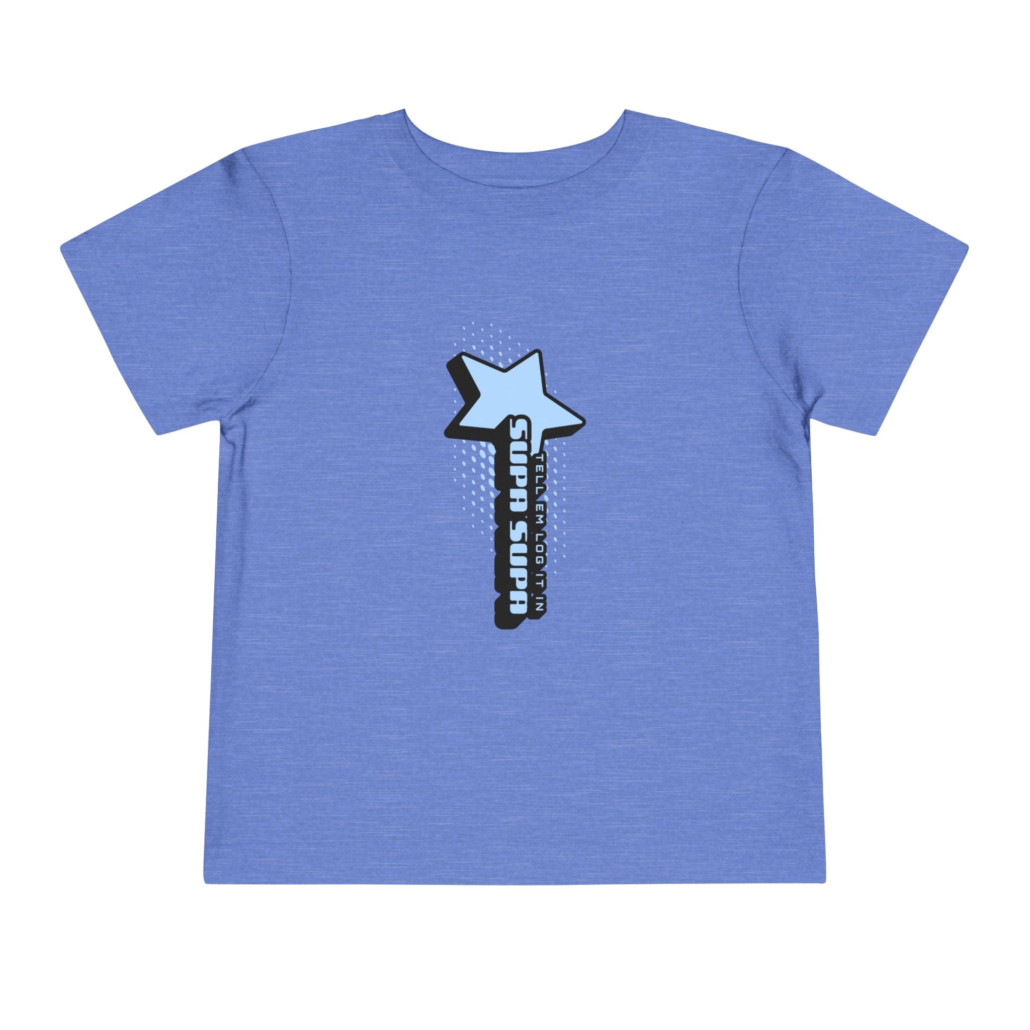 Toddler Tee — Blue Star "Tell em log it in" Graphic