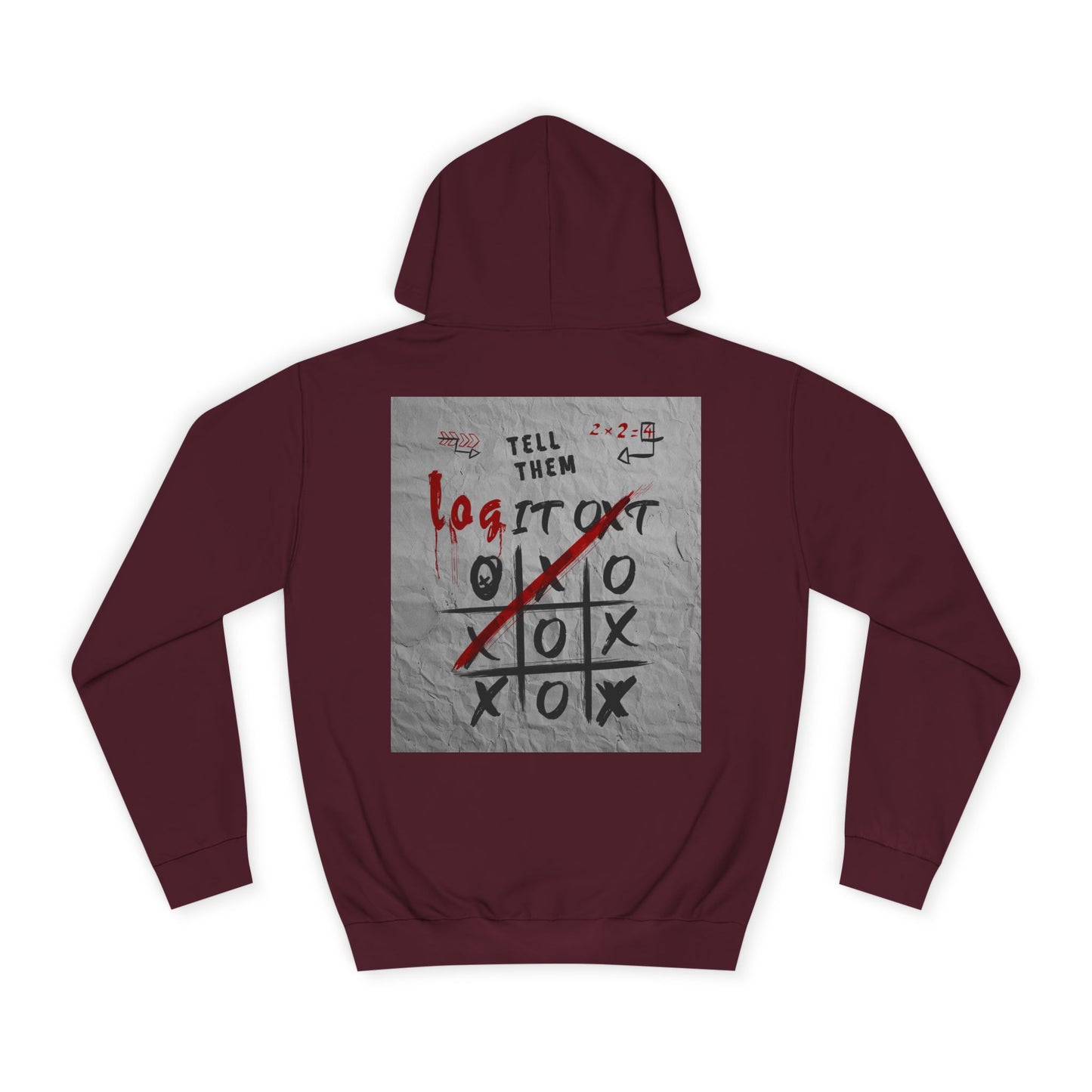 Unisex Log it out Hoodie with Graffiti Design - Trendy Sweatshirt, Custom Gear, Casual Wear, Gift for Cozy Layering