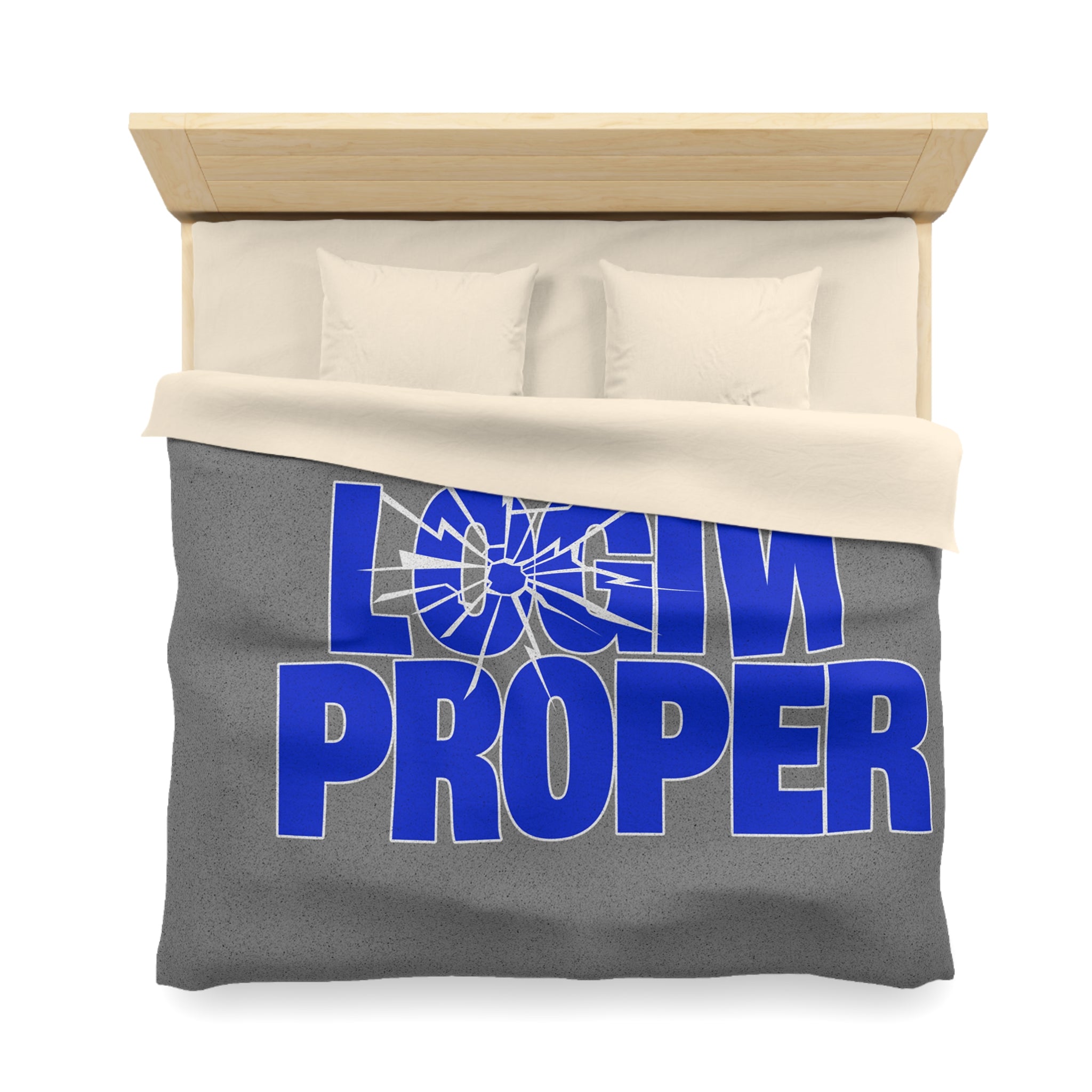 Login Proper Duvet Cover — Bold Royal Crown Graphic Bedding