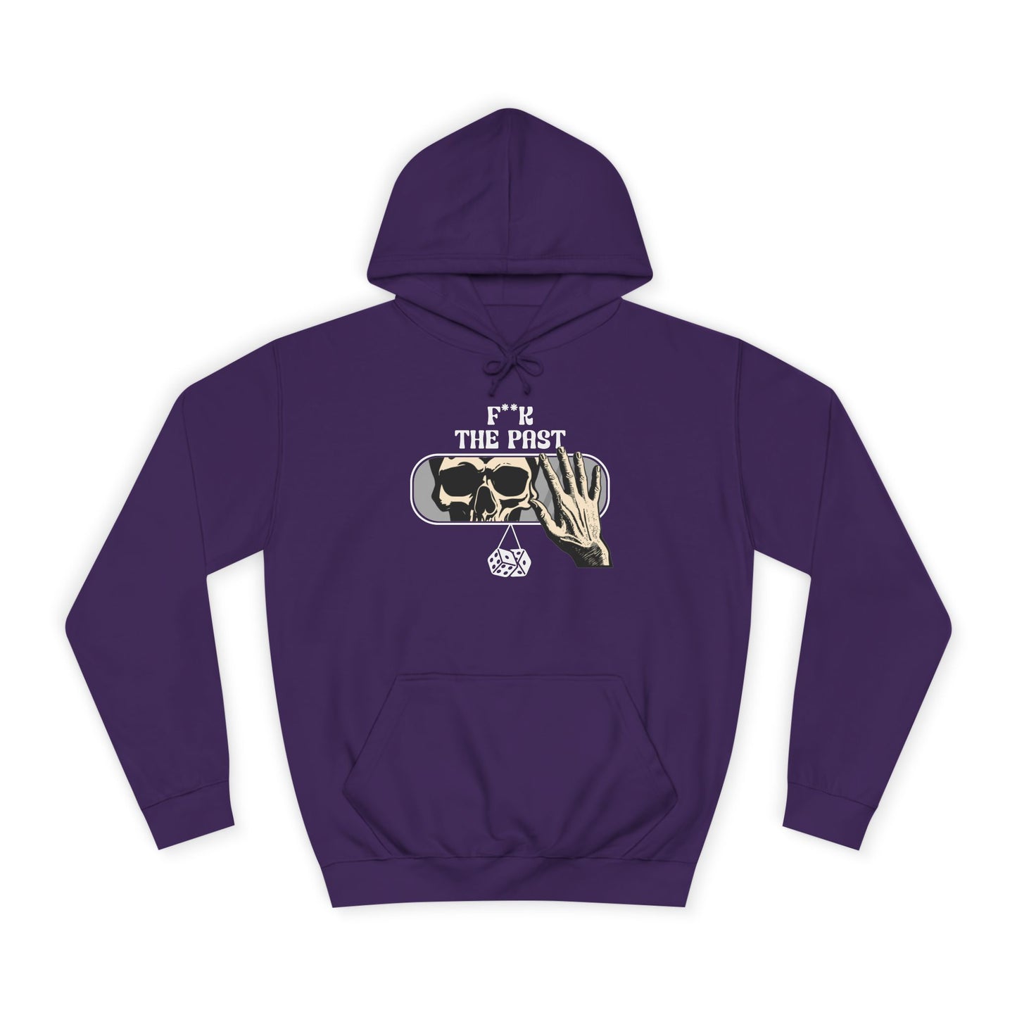 Unisex Hoodie with Bold Message - "F*k The Past" - Casual Wear, Gifts for Graduates, Unique Streetwear, Motivational Apparel