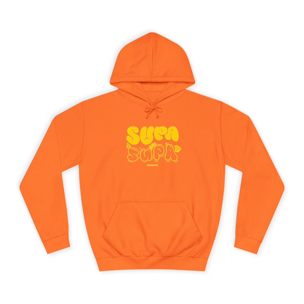 Cheerful Unisex Supa Supa Hoodie - Cozy Streetwear, Campus Style, Trendy Gift, Relaxed Fit, Perfect for Every day