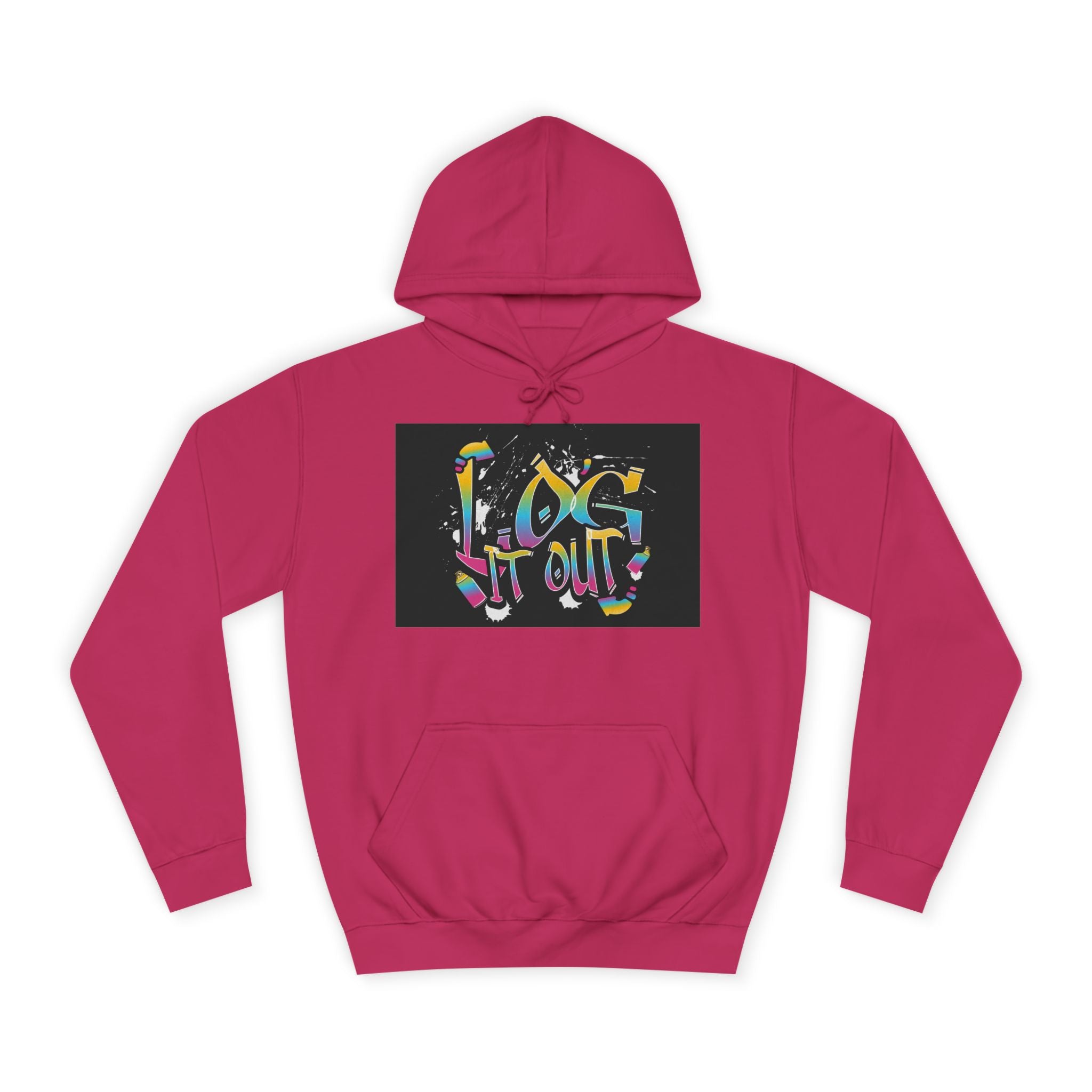 Colorful Unisex log it out Hoodie - Perfect for Students, Casual Wear, Gifts, Relaxed Style, trendy wear