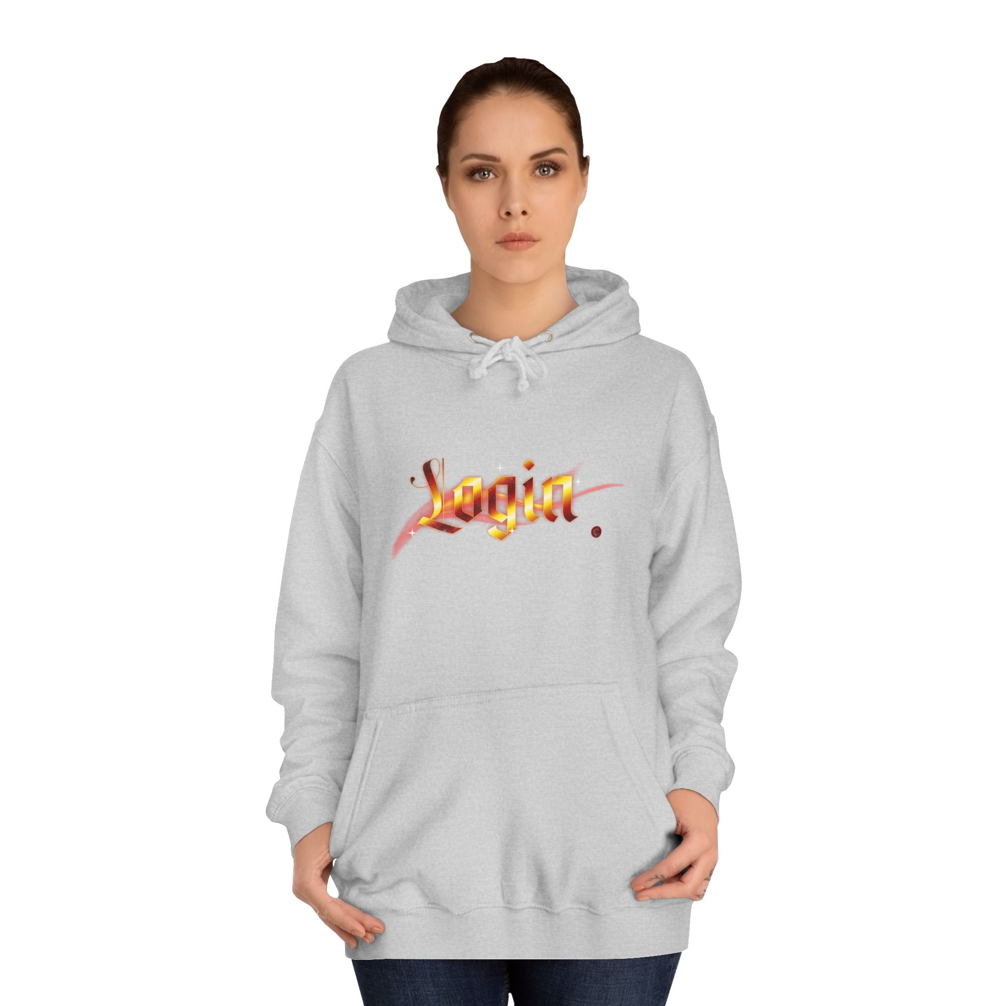 Aesthetic 'Login' Unisex Hoodie, Cozy Trendy Wear, Gift for Any One, Warm Casual Style, Trendy Hoodie