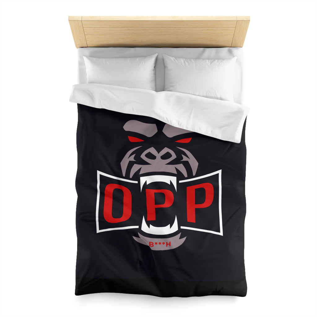 Gorilla OPP Microfiber Duvet Cover — Bold Red Logo Bedding
