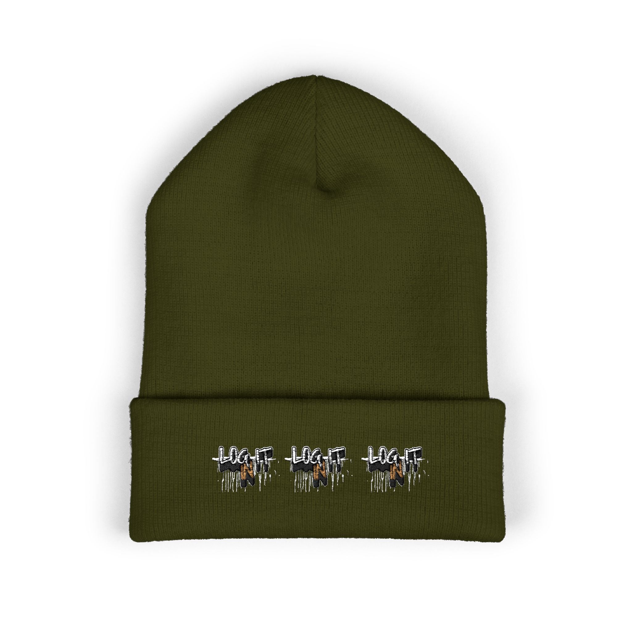 Embroidered Mini Log it in Cuffed Beanie