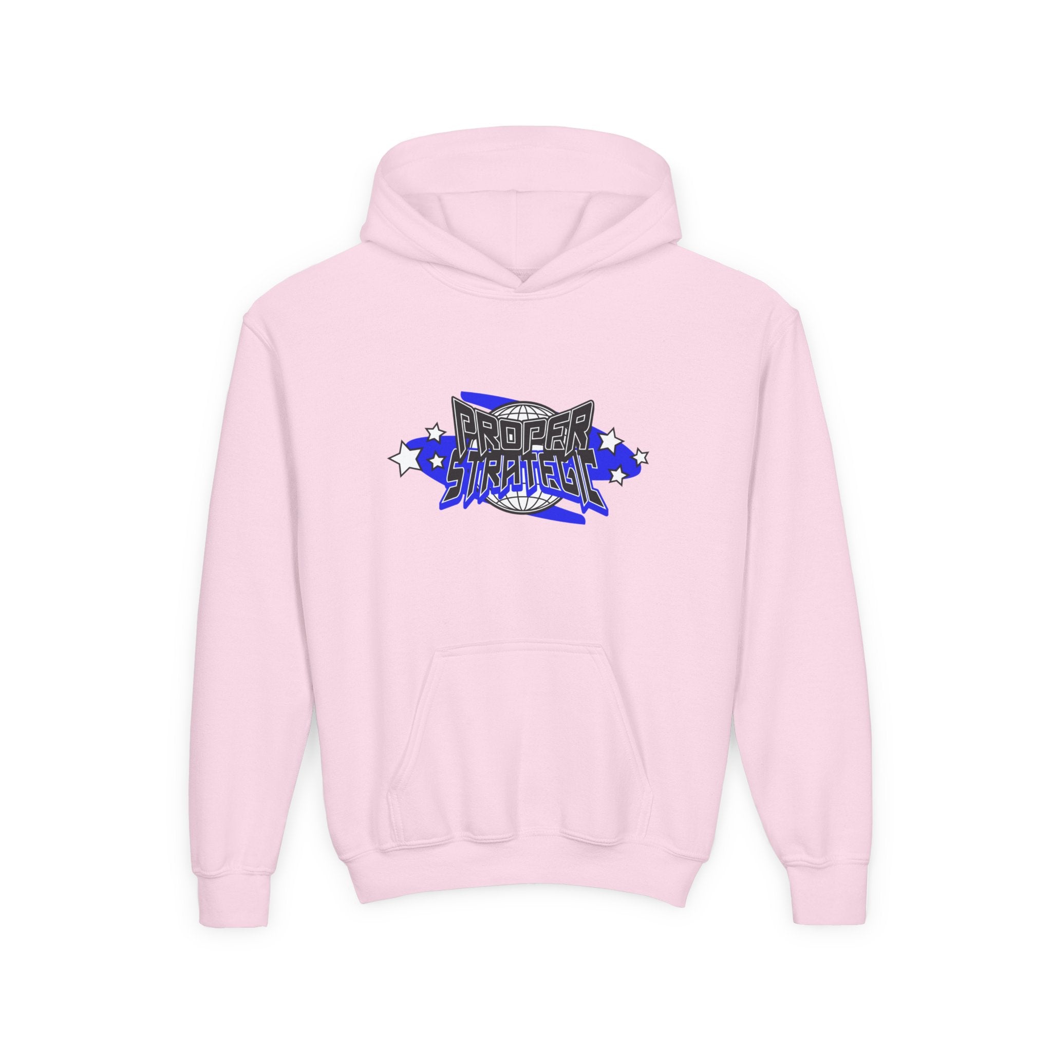 Youth Hoodie — 'Strategic' Graphic Pullover for Kids