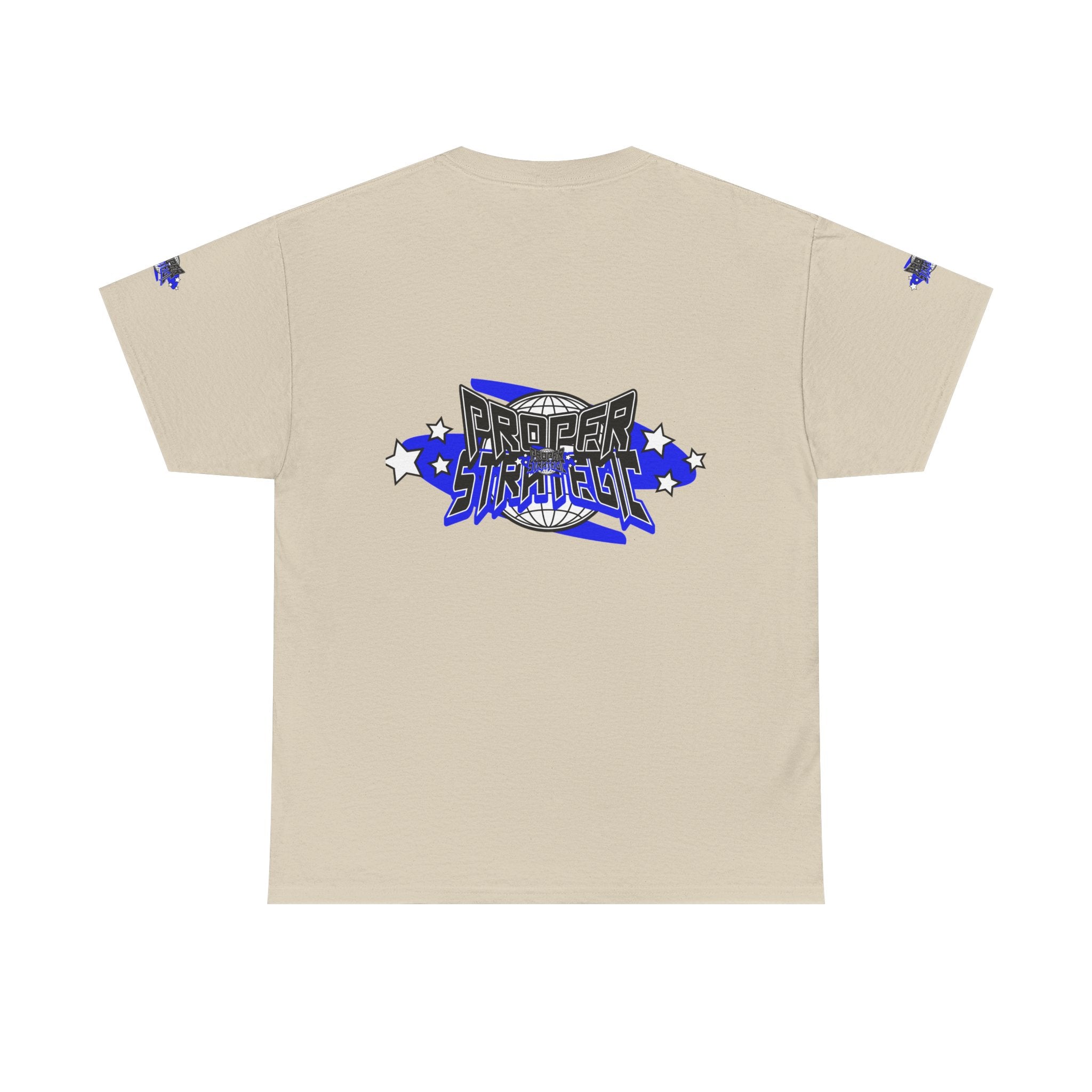 Proper 'Strategic' Graphic Tee — Retro Blue Streetwear T‑Shirt