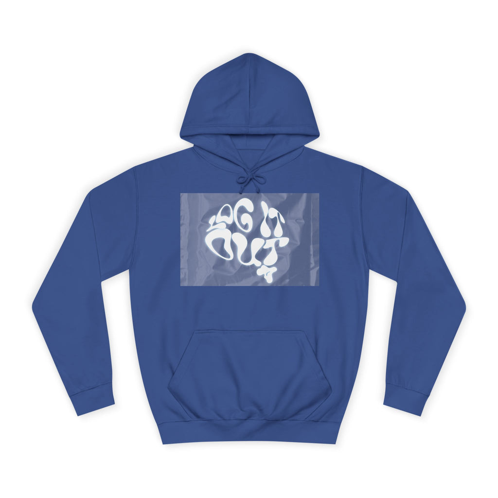 Cozy Unisex 'LOG IT OUT' Hoodie with Abstract Design, Sweatshirt, Graphic Hoodie, Casual Wear, Perfect Fit