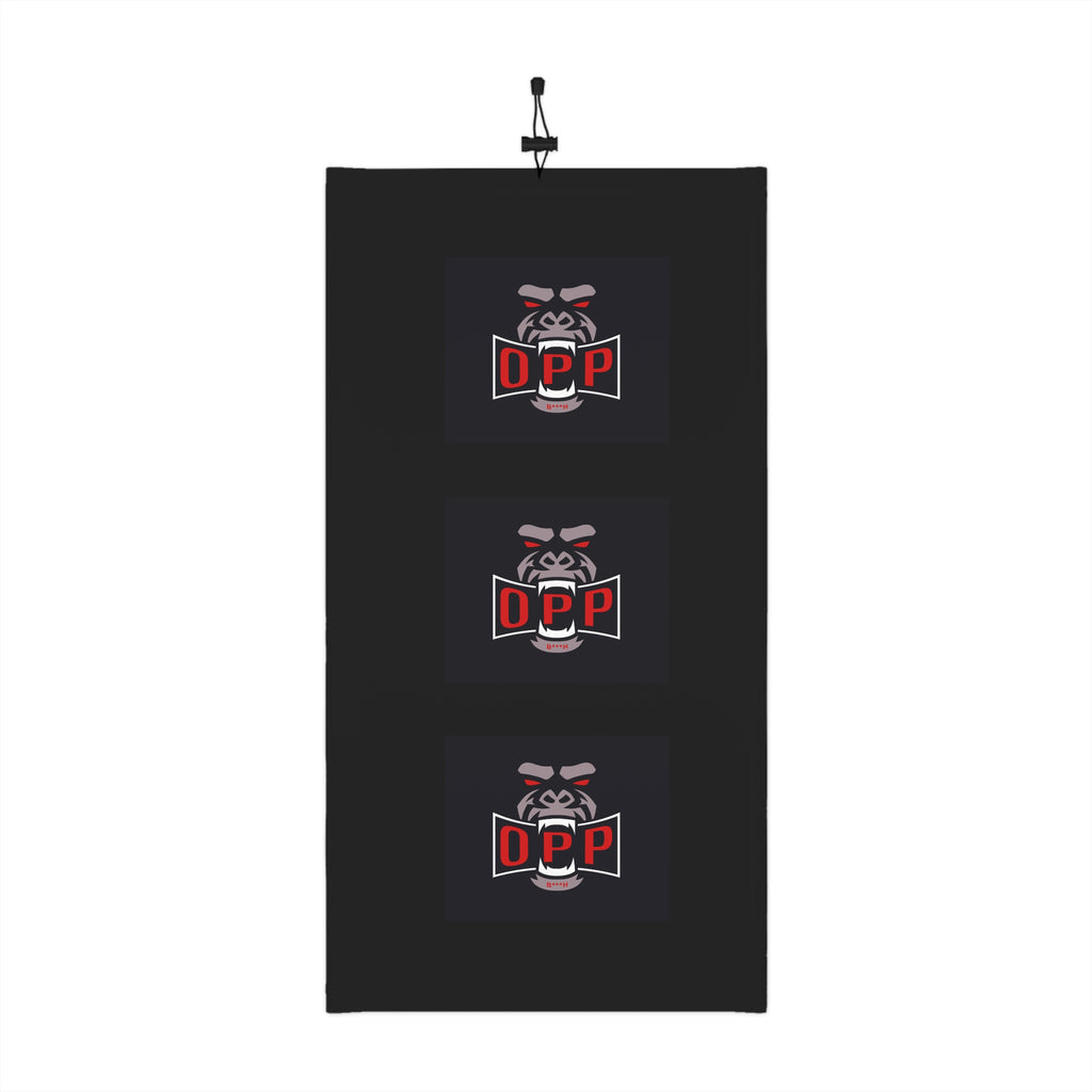 OPP Logo Winter Neck Gaiter with Drawstring — Black Cold-Weather Face Mask