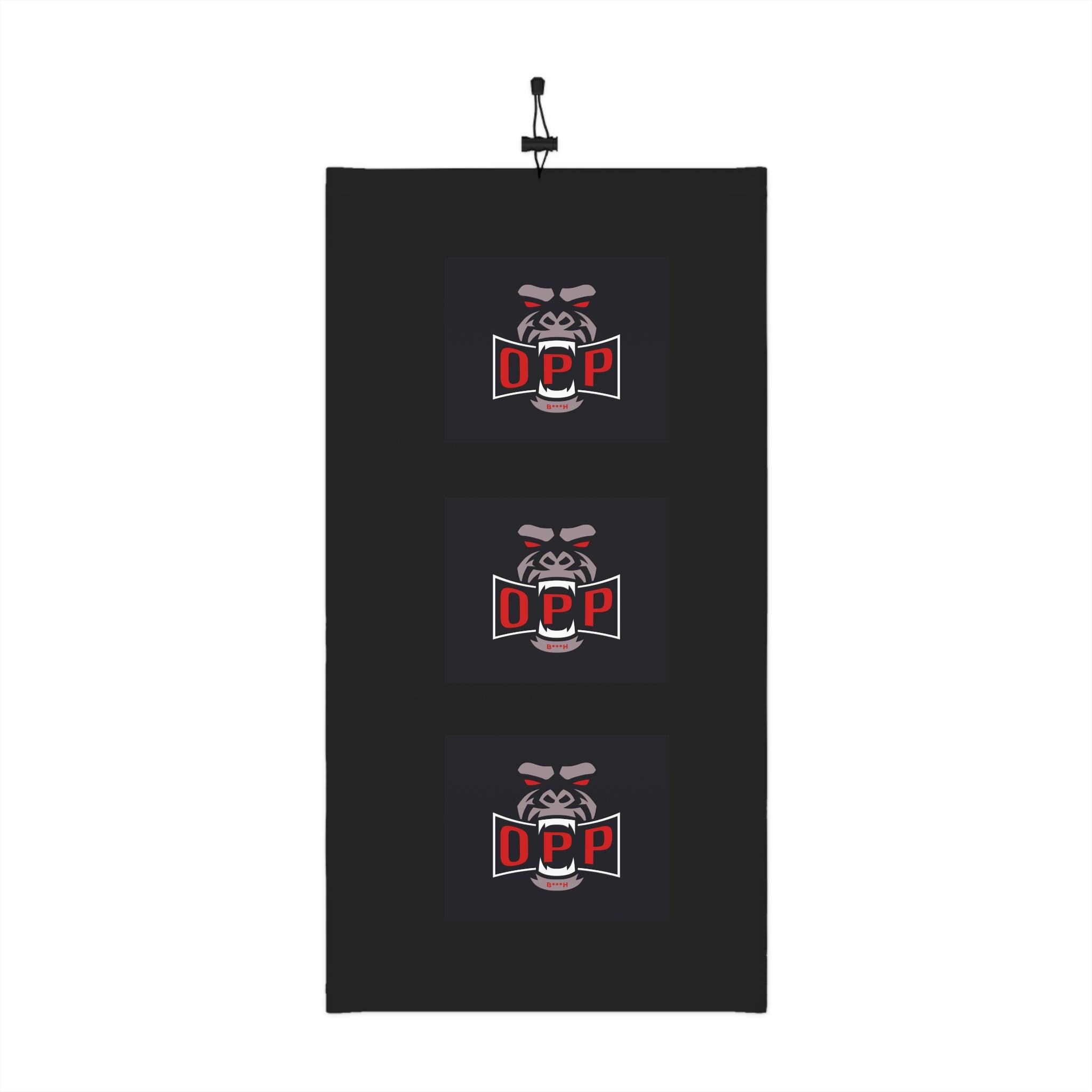 OPP Logo Winter Neck Gaiter with Drawstring — Black Cold-Weather Face Mask