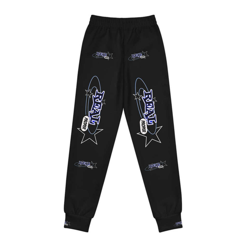Youth Joggers — "Real Proper" Graphic All-Over Print