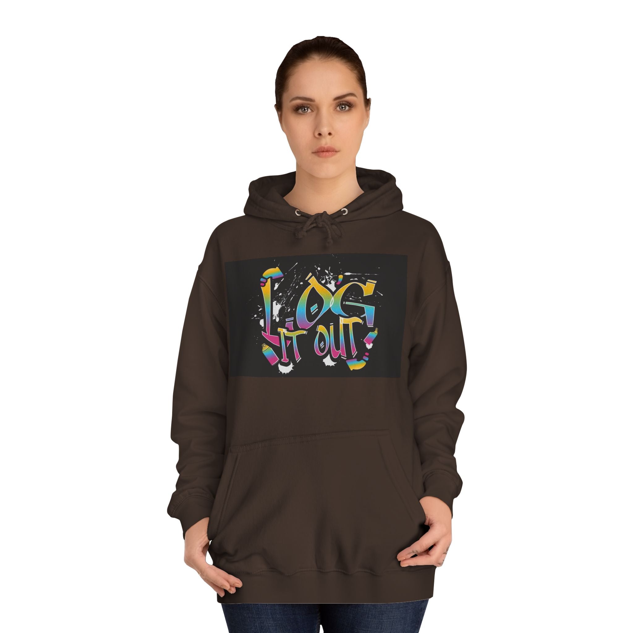 Colorful Unisex log it out Hoodie - Perfect for Students, Casual Wear, Gifts, Relaxed Style, trendy wear