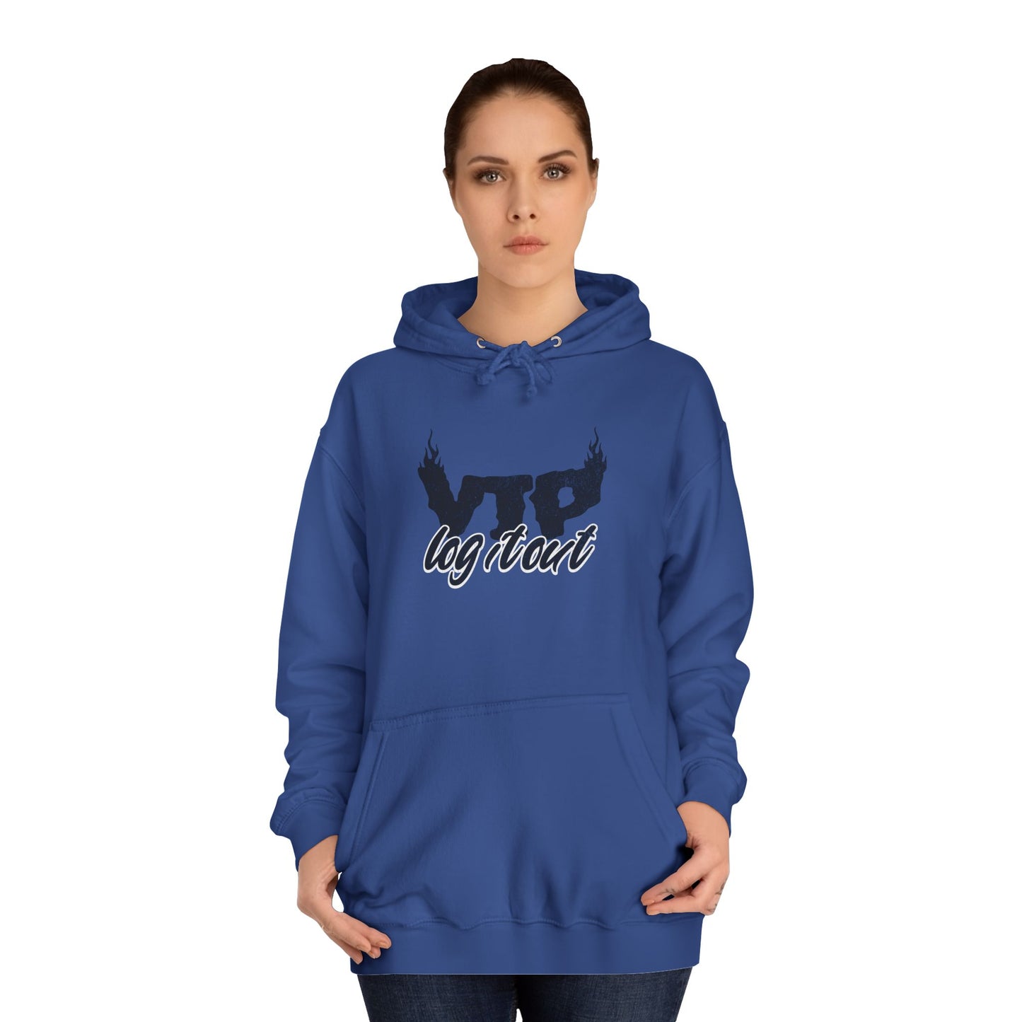 Unisex Log it Out Hoodie with Bold Logo, Casual Streetwear, Perfect for Any Thing, Comfortable Gift for Everyday Wear