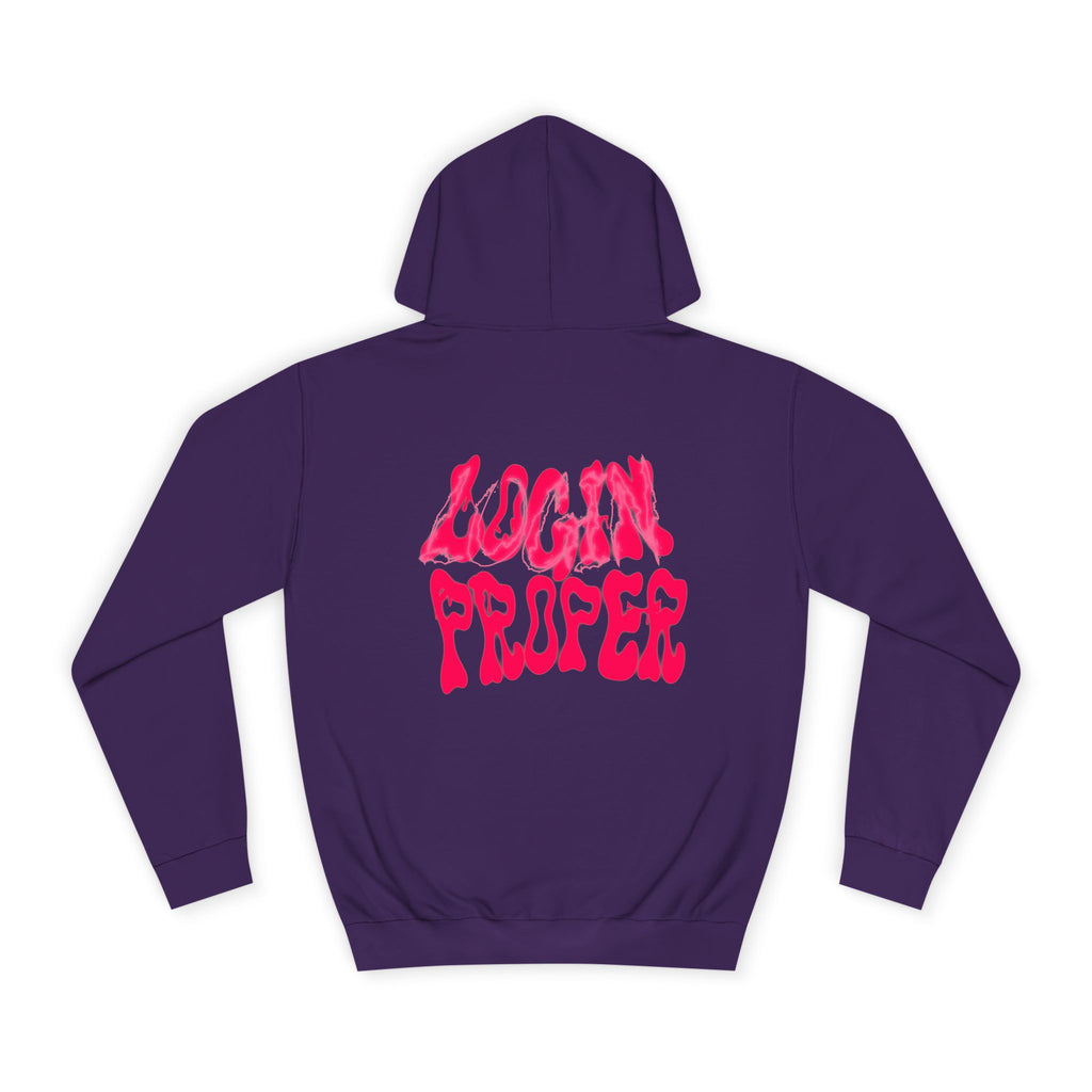 Trendy Unisex Hoodie - 'LOGIN PROPER' Graphic Sweatshirt for, Casual Wear, Gifts' Events, Street Style