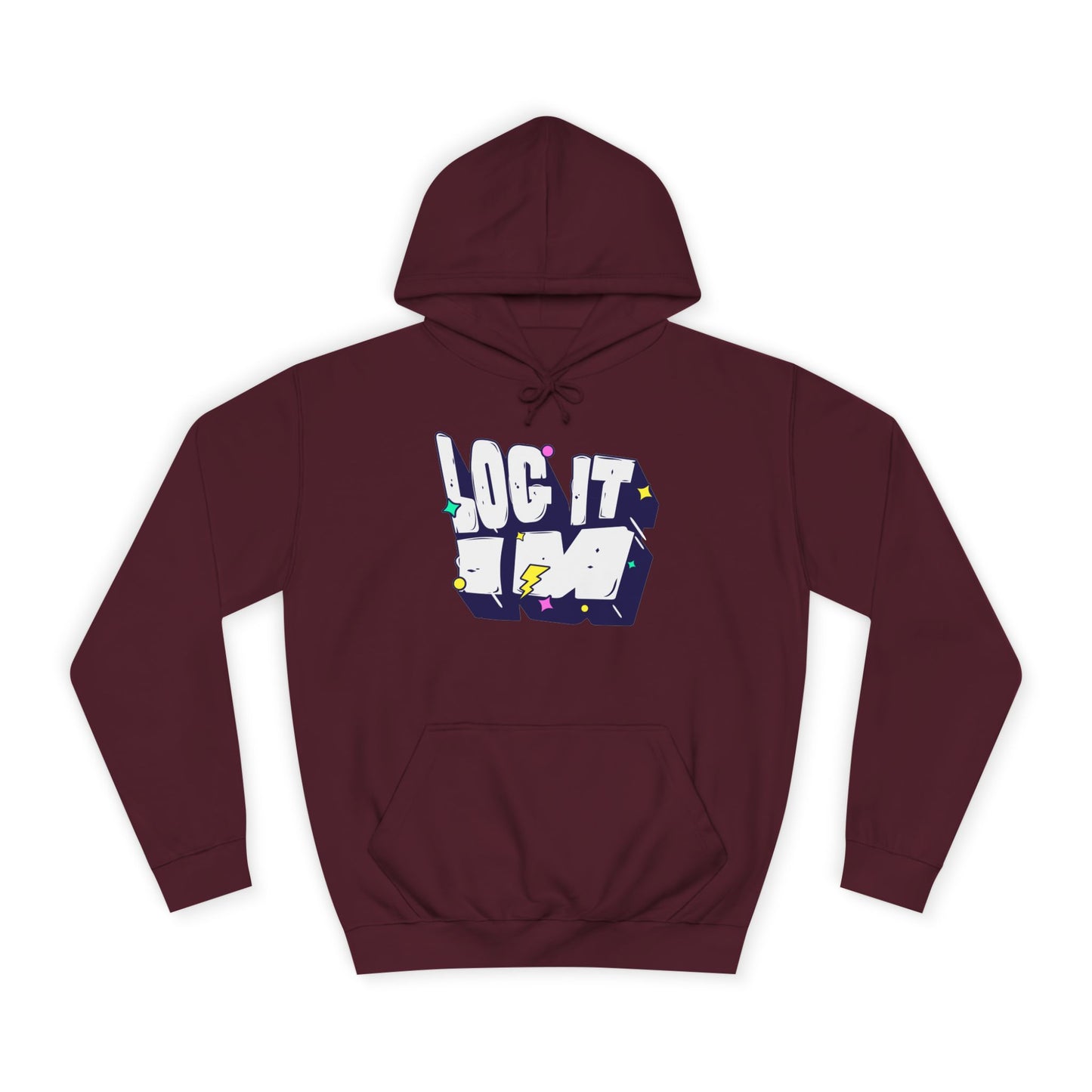 Vibrant Unisex LOG IT IN Hoodie, Trendy Streetwear, Apparel, Unique Gift, Casual Everyday Wear