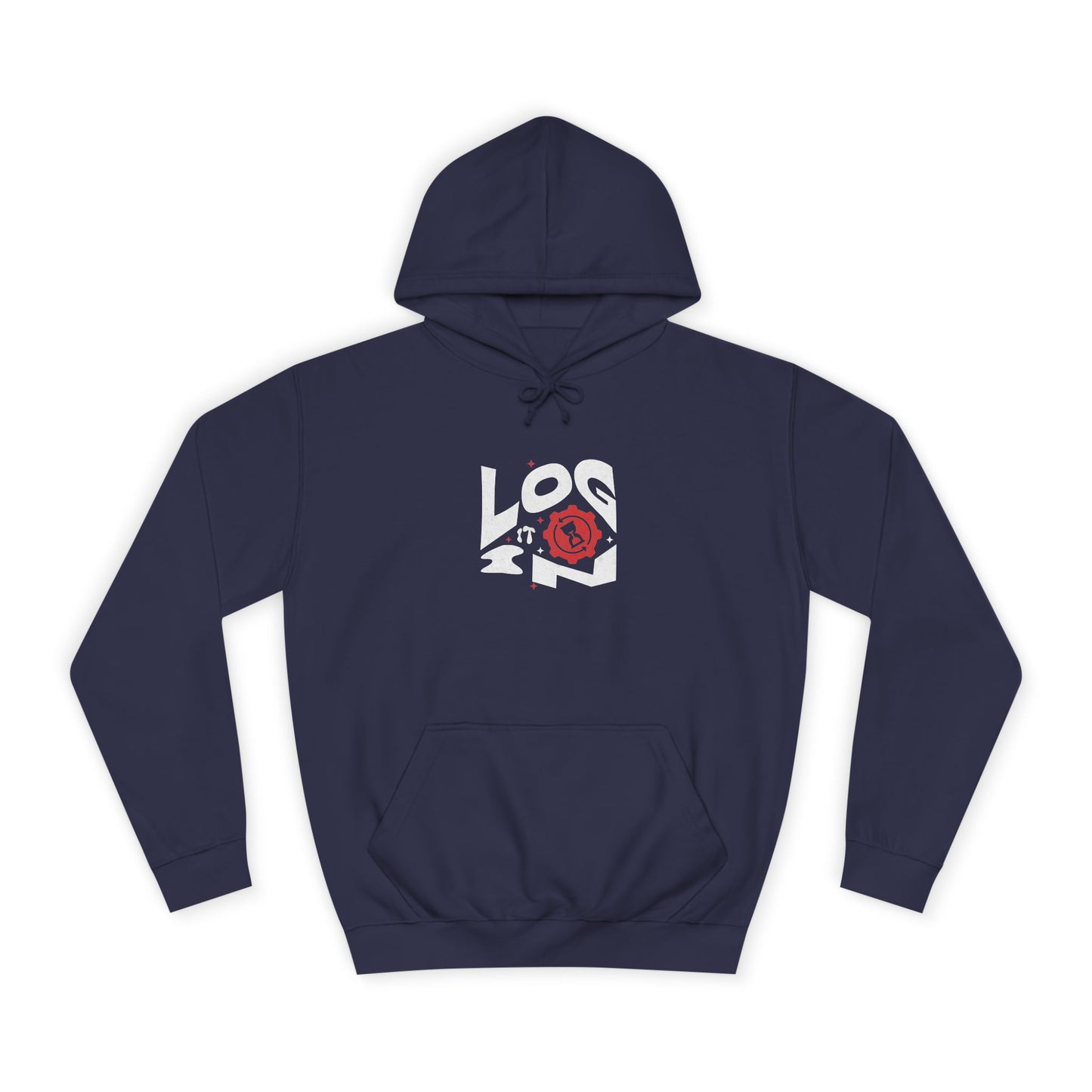 Stylish Log it in Hoodie, Cozy Athletic Wear, Graphic Hoodie, Trendy Apparel, Perfect for Life