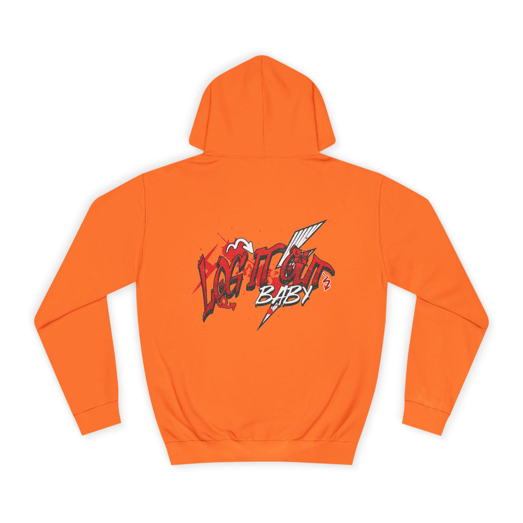 Trendy Log it out Hoodie, Graphic Sweatshirt, Unisex Casual Wear, Stylish Streetwear, Great for Gift Giving