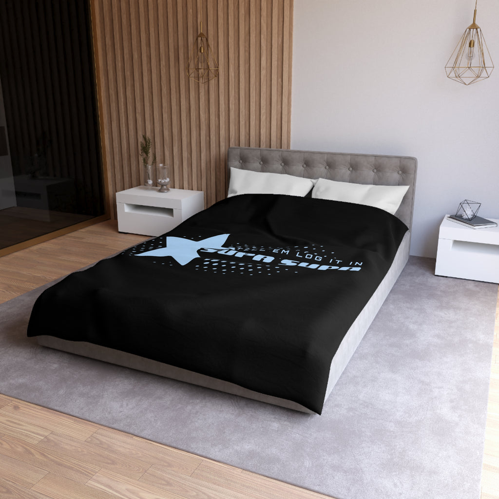 "Tell em log it in" Star Microfiber Duvet Cover — Retro Pop Graphic Bedding