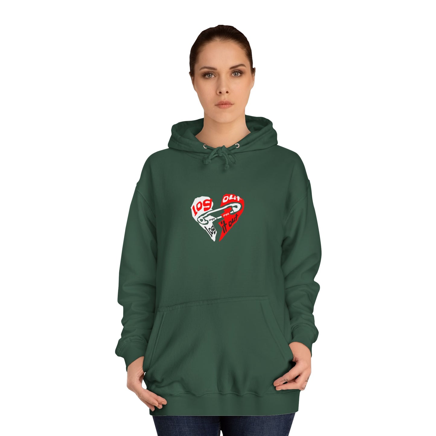 Unisex Log it out Hoodie with Heart Design | Comfortable Sweatshirt for Any One| Perfect for Events, Gifts