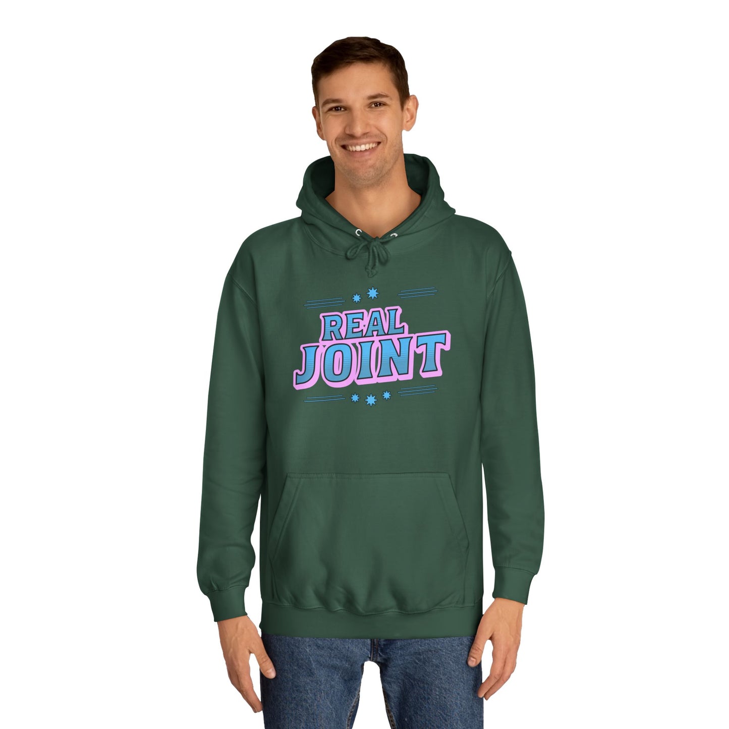 Unisex Hoodie - 'Real Joint' Graphic Sweatshirt for Casual Style