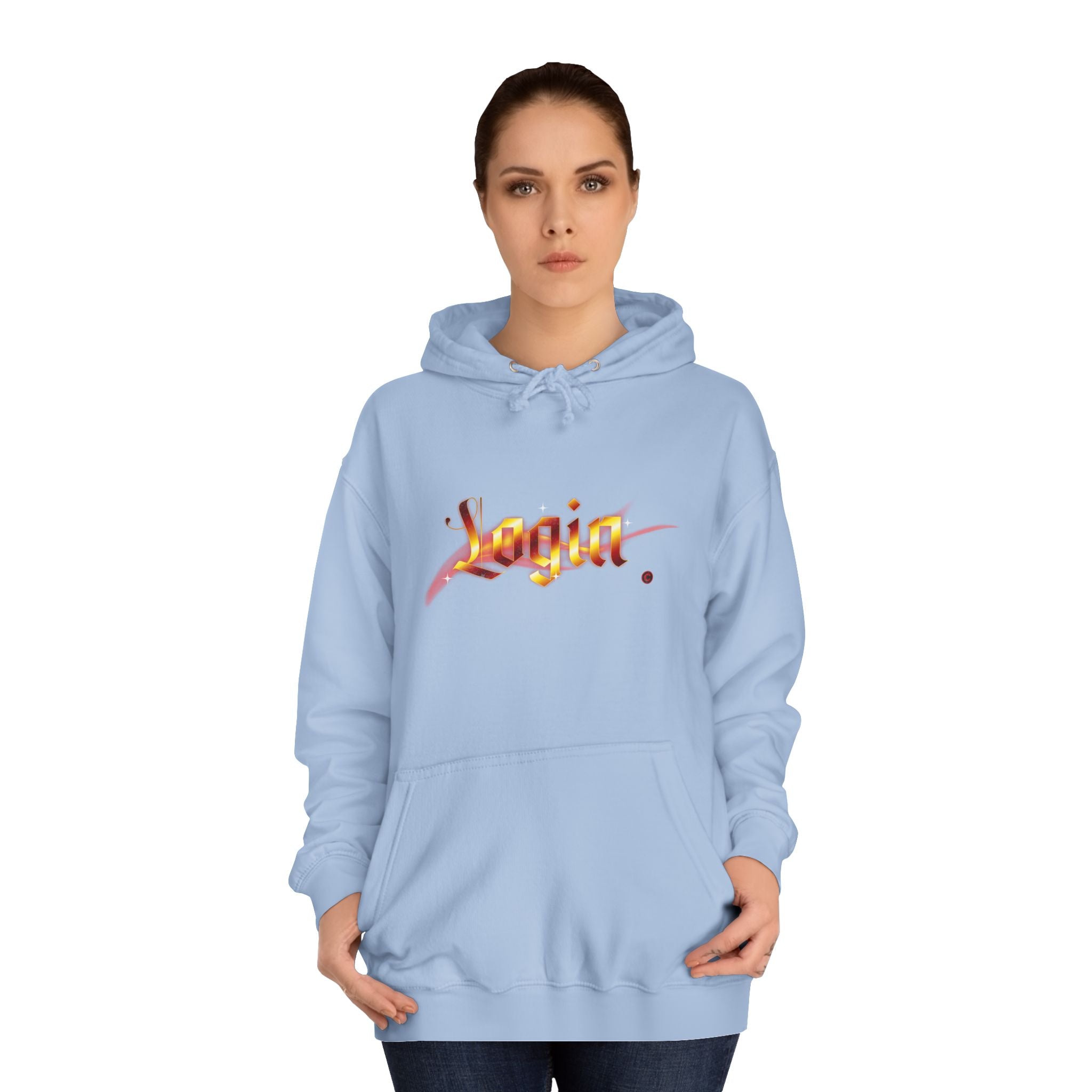 Aesthetic 'Login' Unisex Hoodie, Cozy Trendy Wear, Gift for Any One, Warm Casual Style, Trendy Hoodie