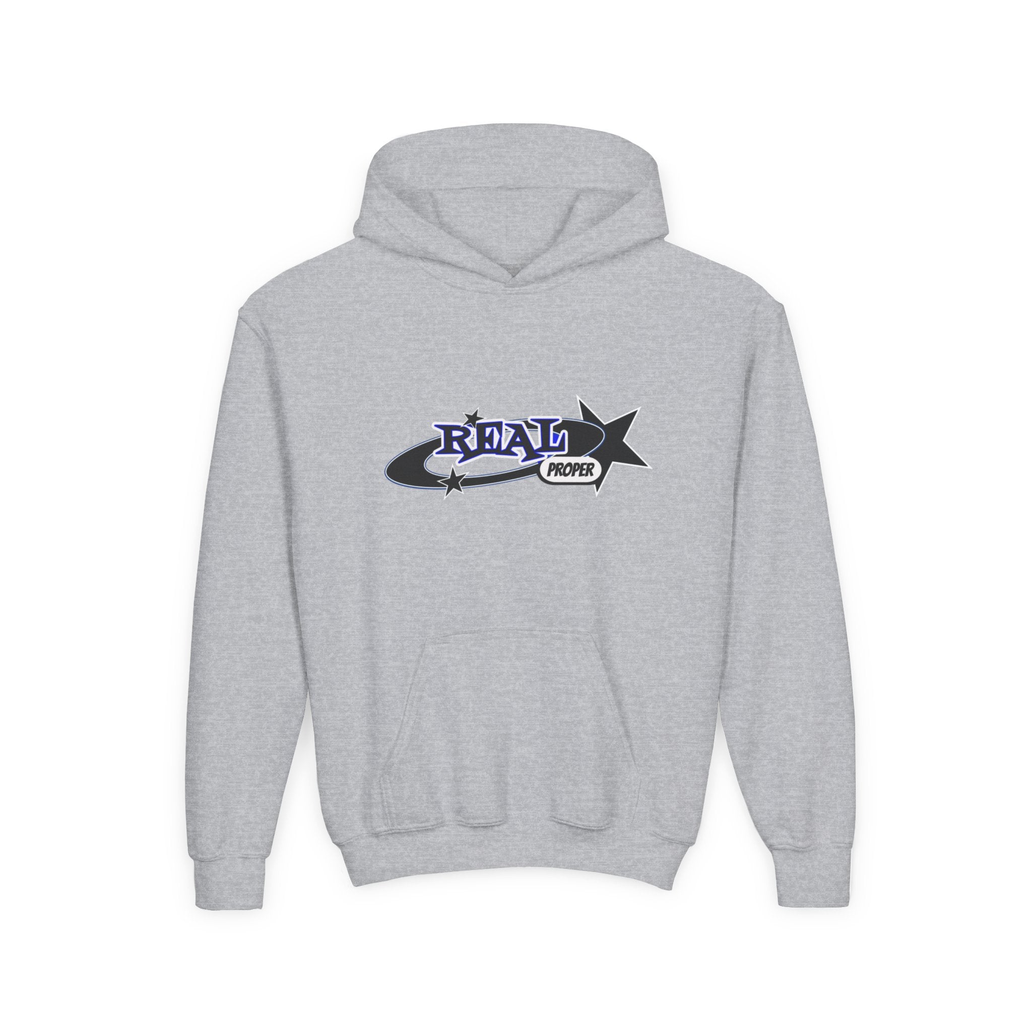 Youth Hoodie – "Real Proper" Star Graphic Pullover