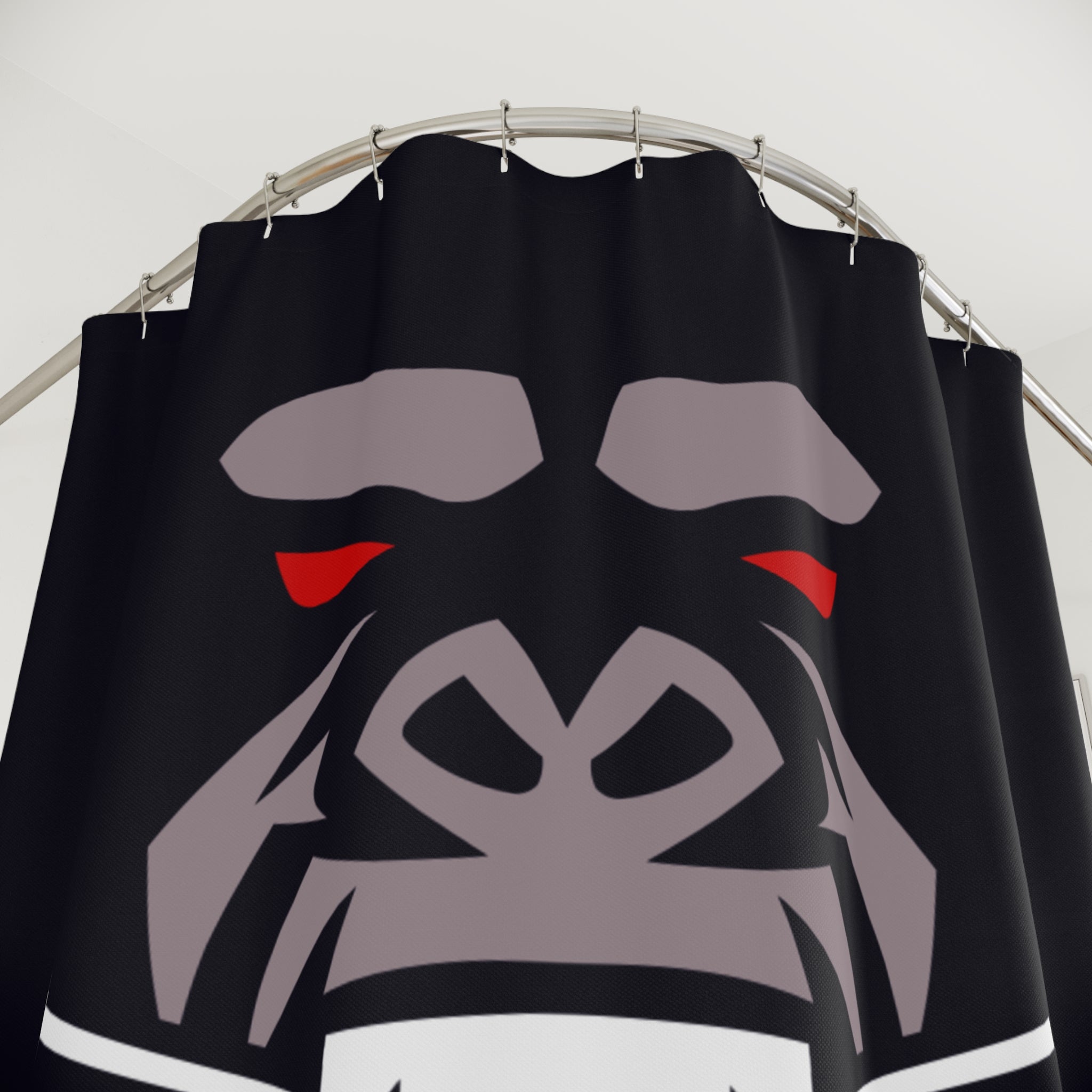 OPP Gorilla Shower Curtain – Bold Black Bathroom Decor