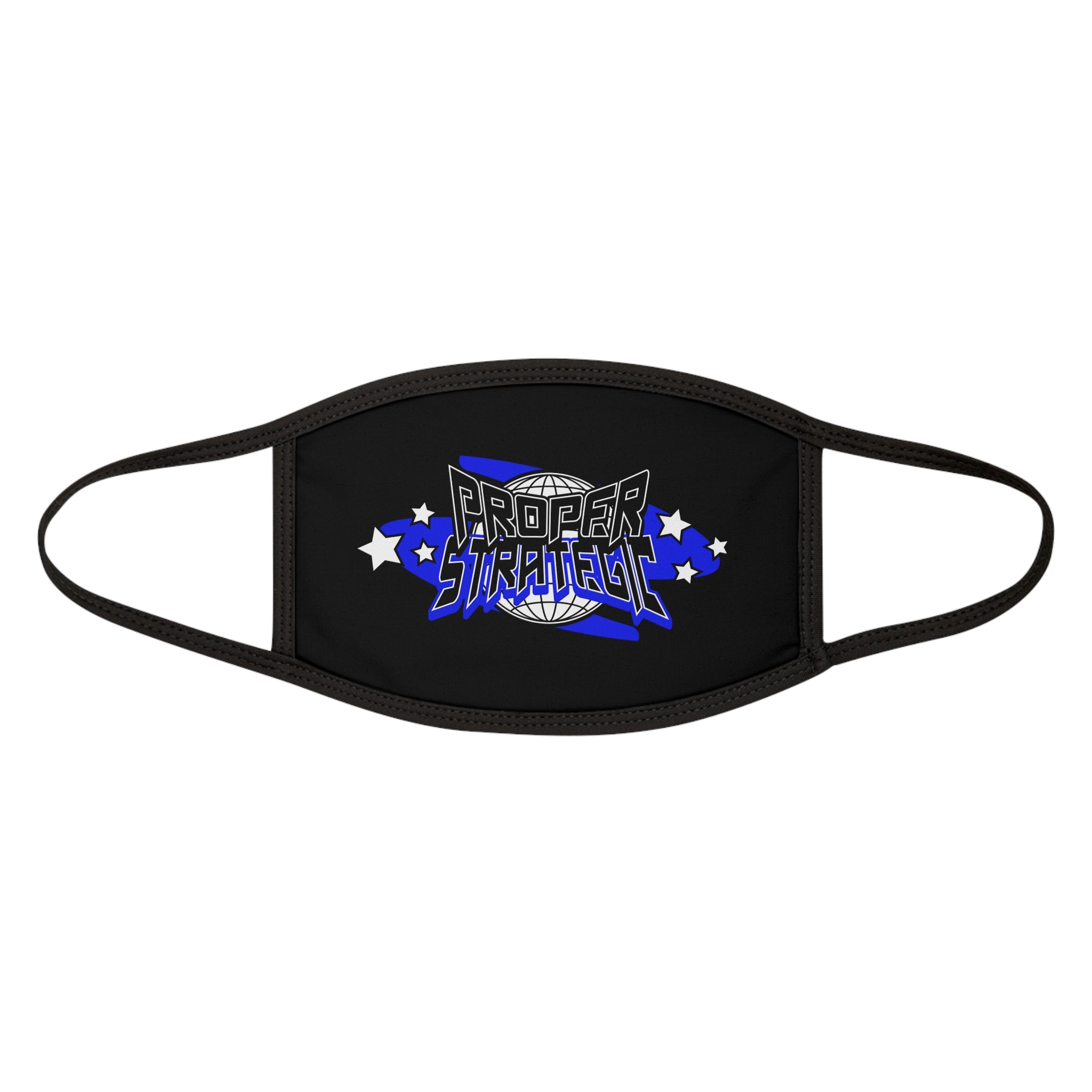 "Strategic" Strapped Face Mask — Retro Basketball Logo Mask with Stars