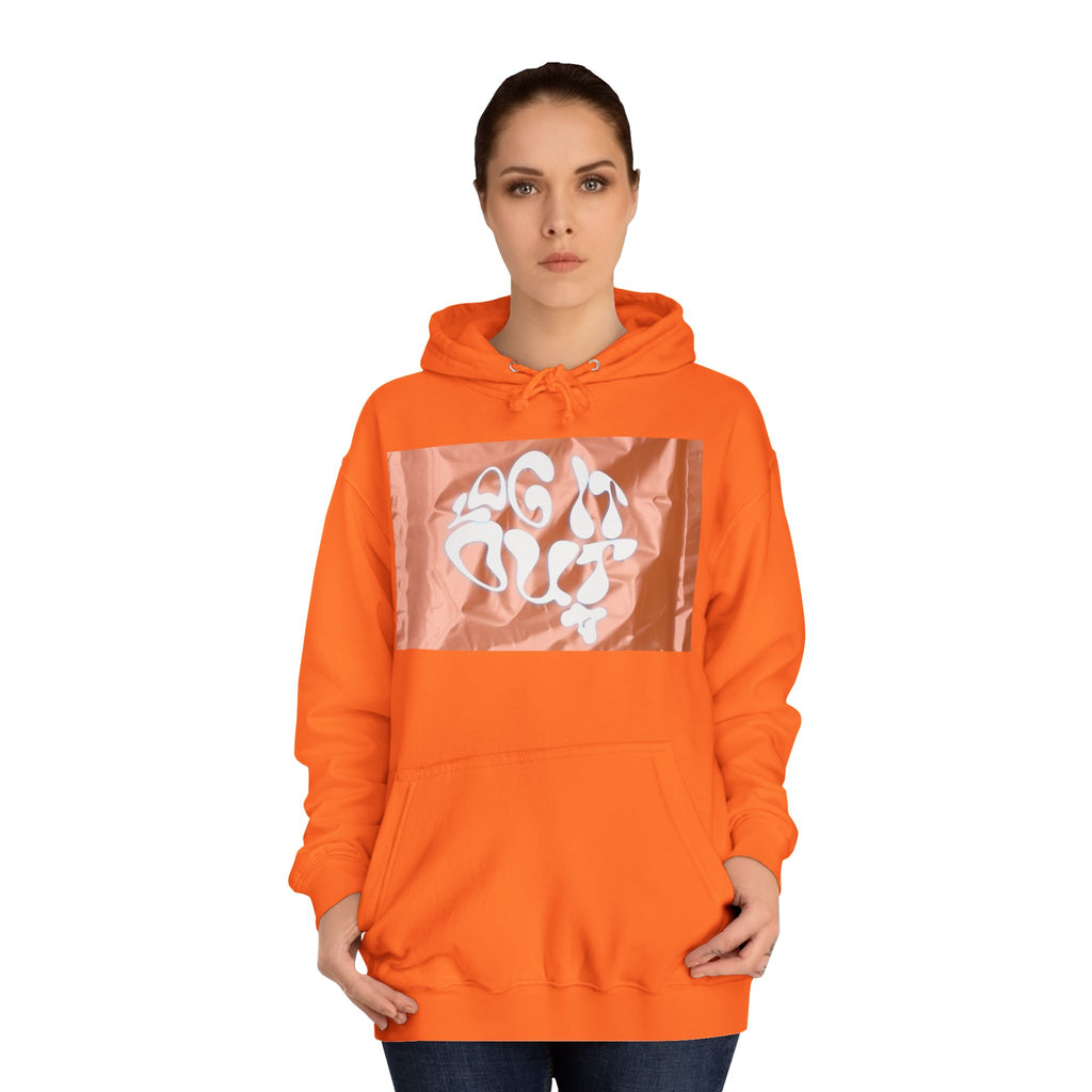 Cozy Unisex 'LOG IT OUT' Hoodie with Abstract Design, Sweatshirt, Graphic Hoodie, Casual Wear, Perfect Fit