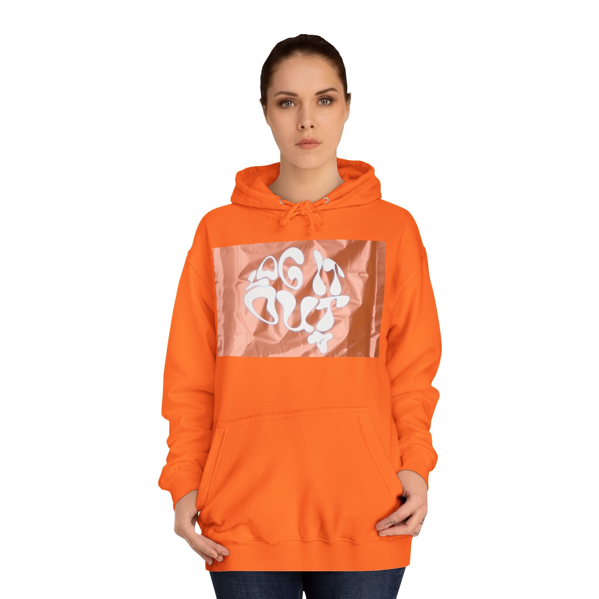 Cozy Unisex 'LOG IT OUT' Hoodie with Abstract Design, Sweatshirt, Graphic Hoodie, Casual Wear, Perfect Fit