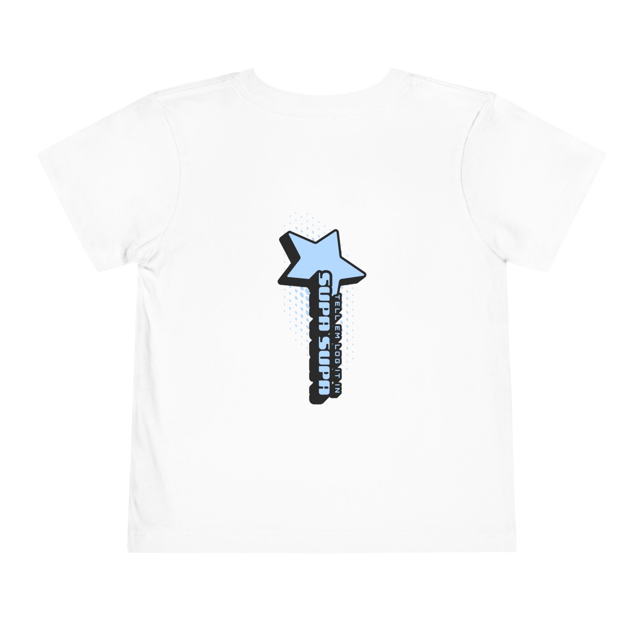 Toddler Tee — Blue Star "Tell em log it in" Graphic