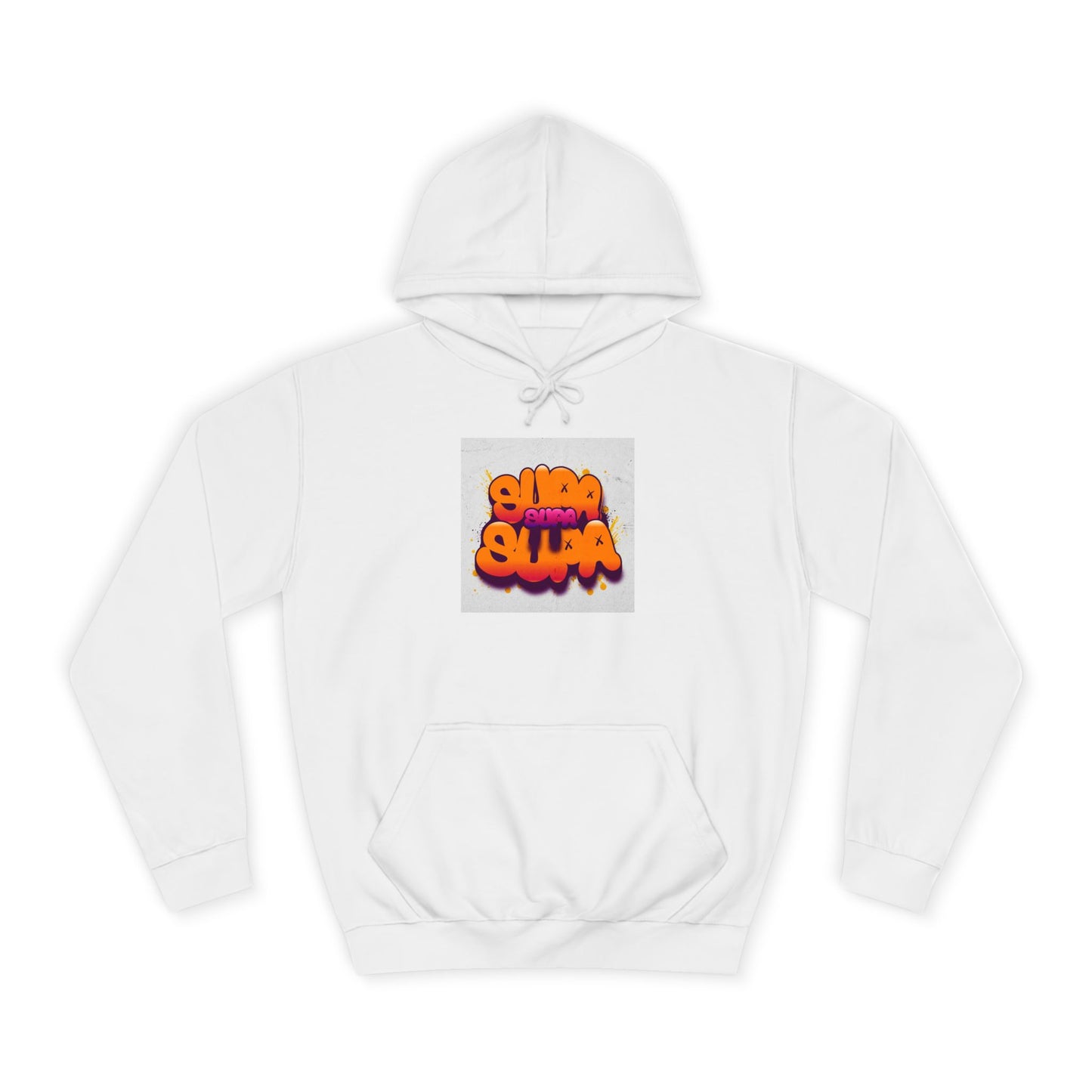 Vibrant Unisex Supa Supa Hoodie with Graffiti Design, Streetwear, Casual Wear, Gift, Fall Fashion, Trendy Spirit