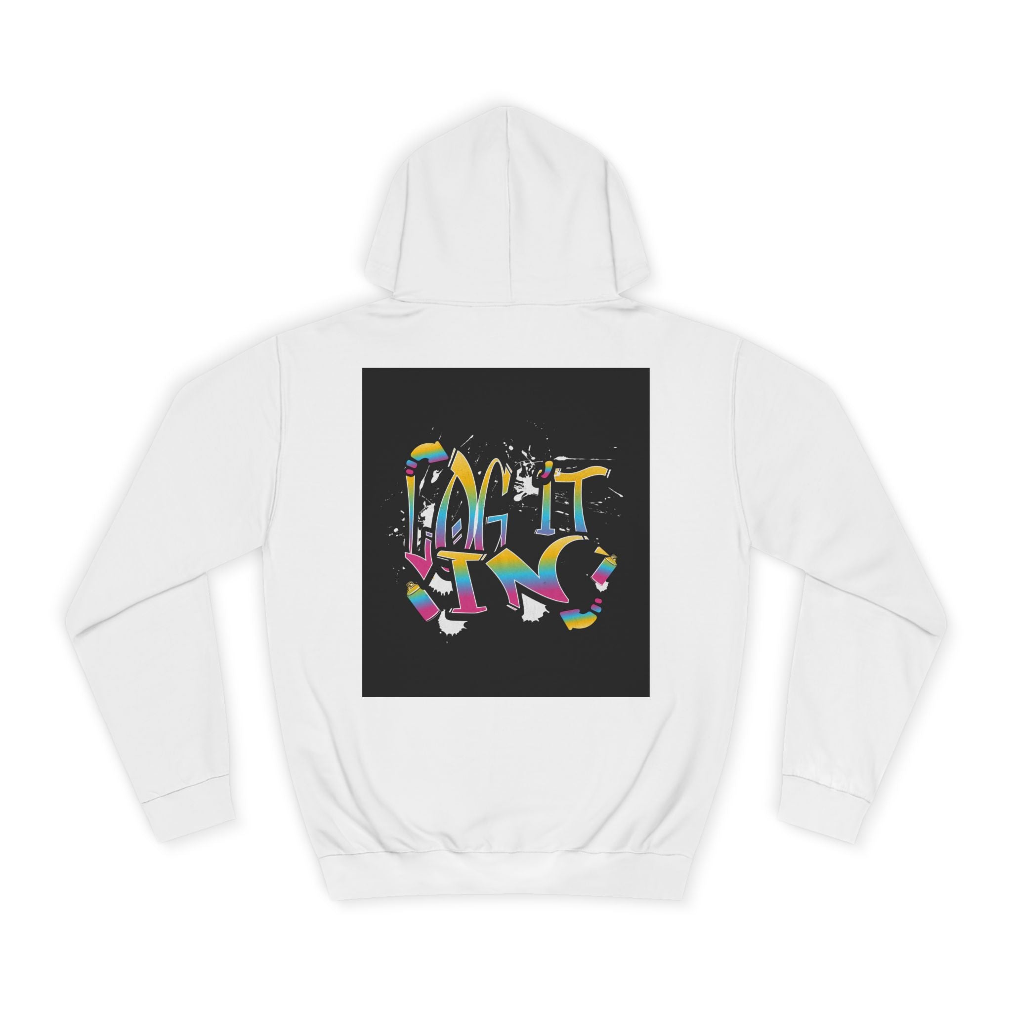 Colorful Unisex "log it in" Hoodie - Vibrant and Fun Sweatshirt for Anybody, Gift for Graduation, CozyWear, Artsy Hoodie