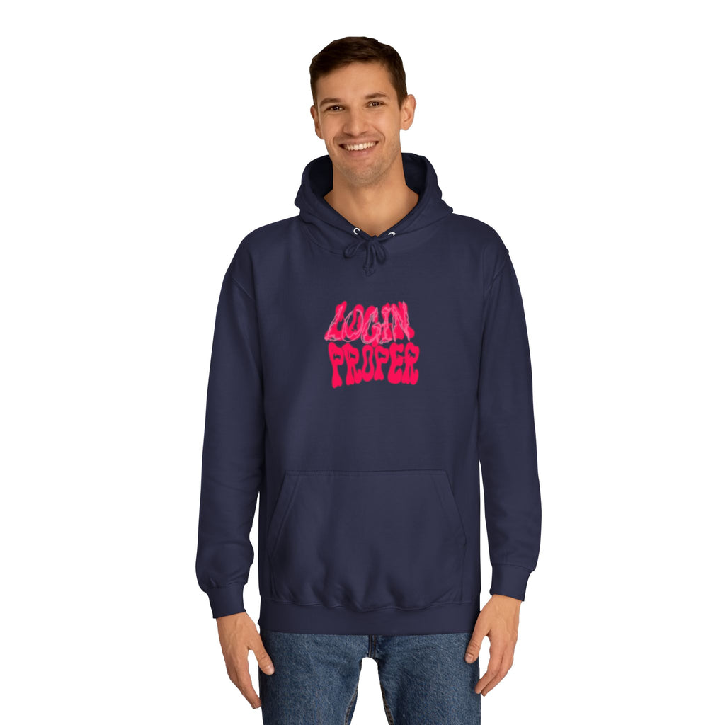 Trendy Unisex Hoodie - 'LOGIN PROPER' Graphic Sweatshirt for, Casual Wear, Gifts' Events, Street Style