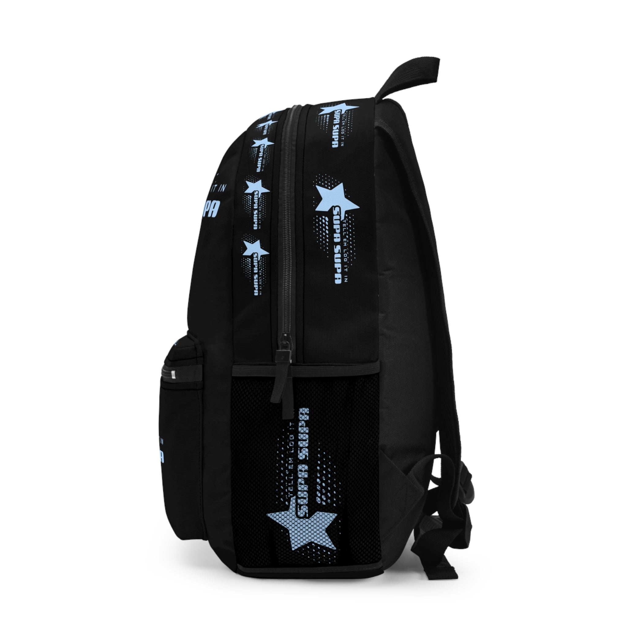 "Tell em log it in" Star Backpack — Graphic School & Casual Daypack