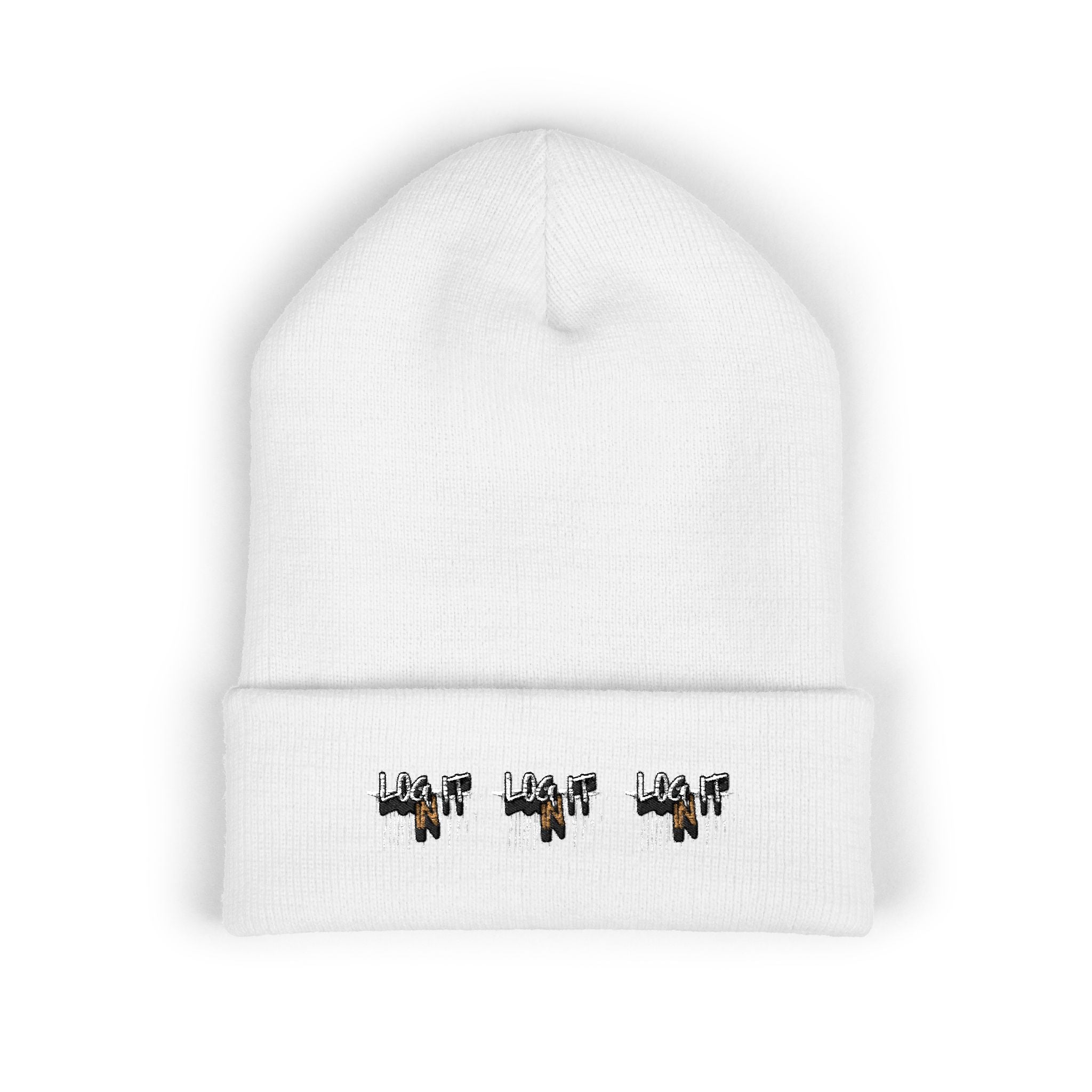 Embroidered Mini Log it in Cuffed Beanie