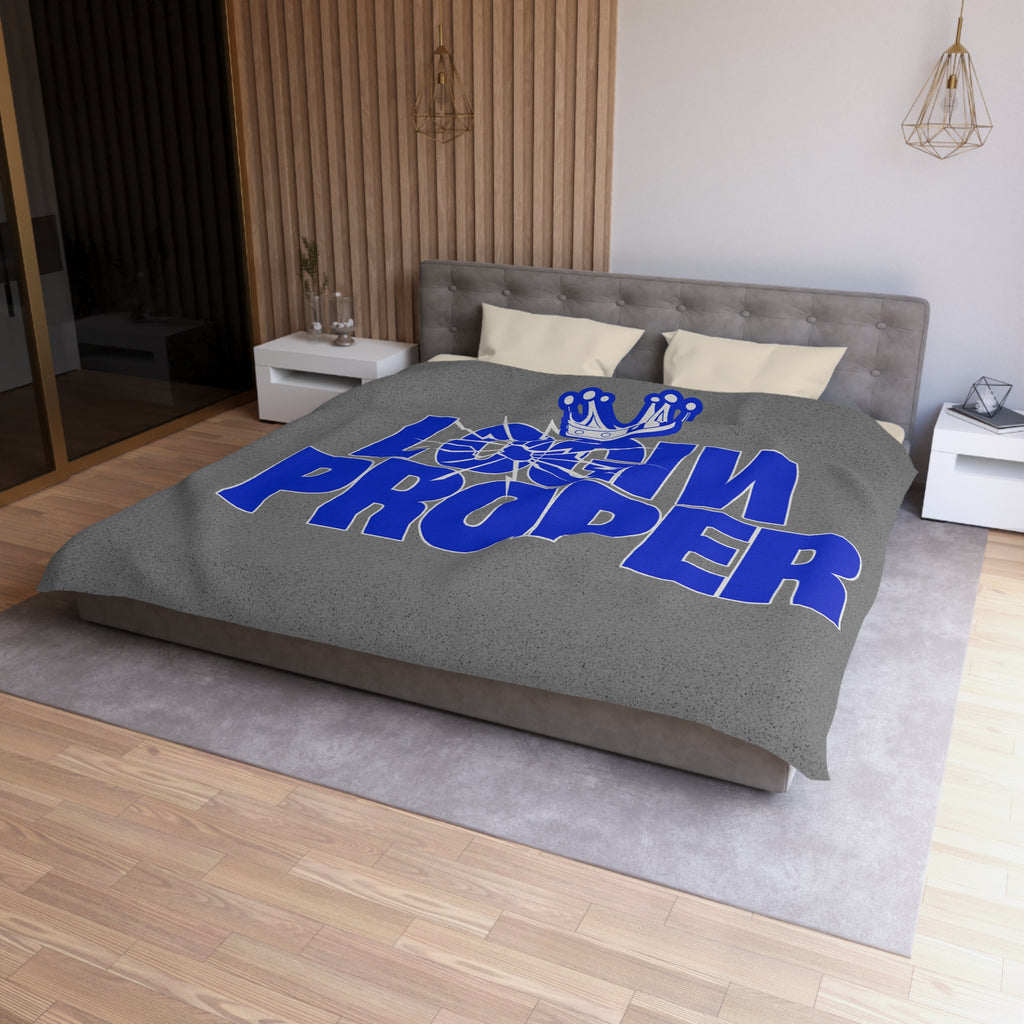 Login Proper Duvet Cover — Bold Royal Crown Graphic Bedding
