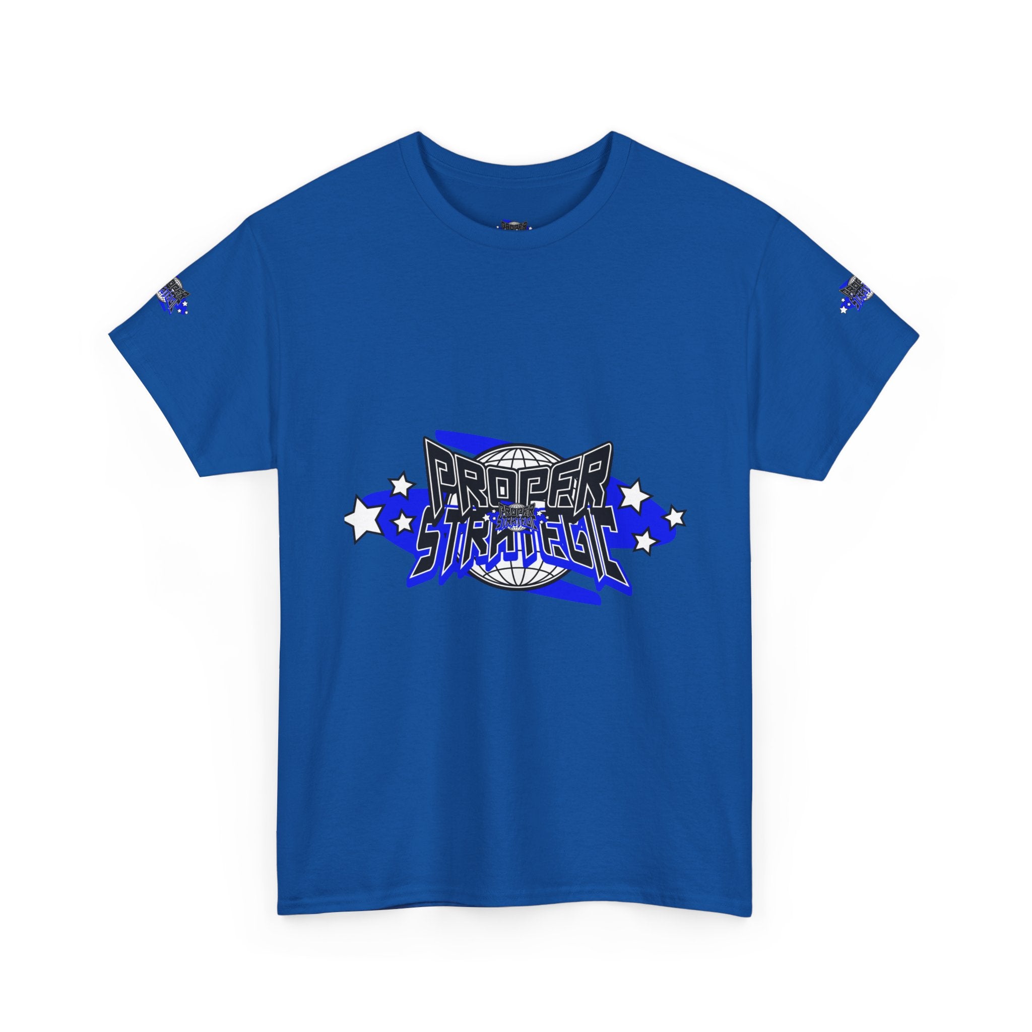 Proper 'Strategic' Graphic Tee — Retro Blue Streetwear T‑Shirt