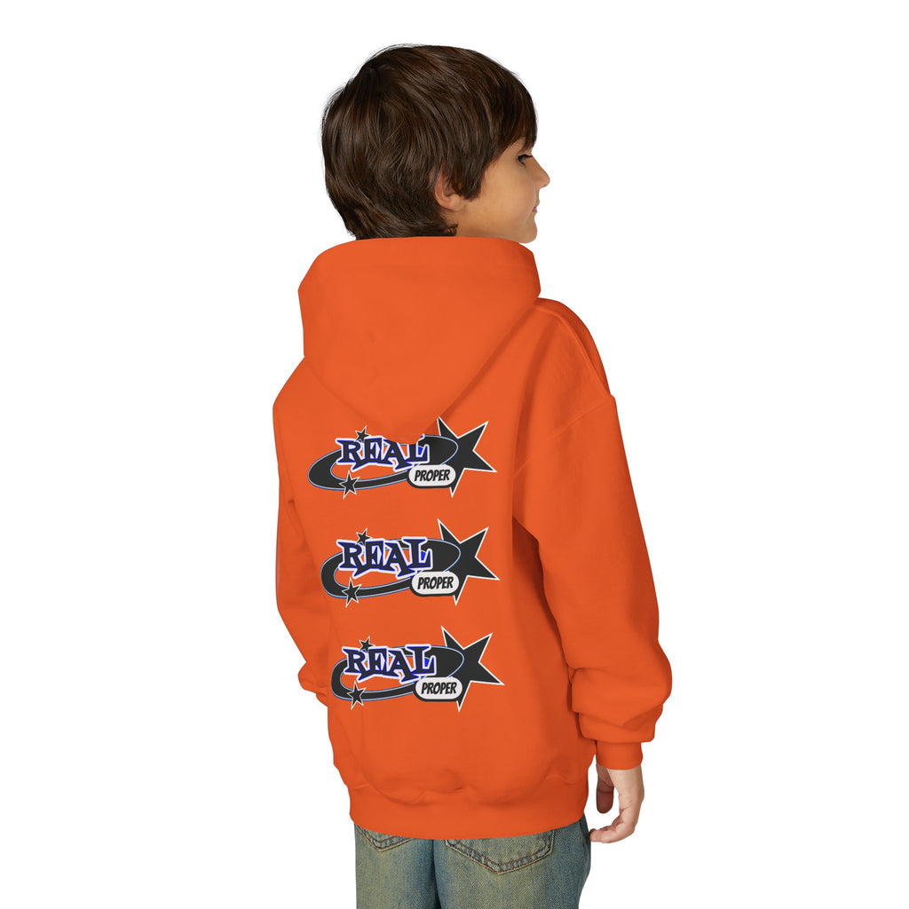 Youth Hoodie – "Real Proper" Star Graphic Pullover