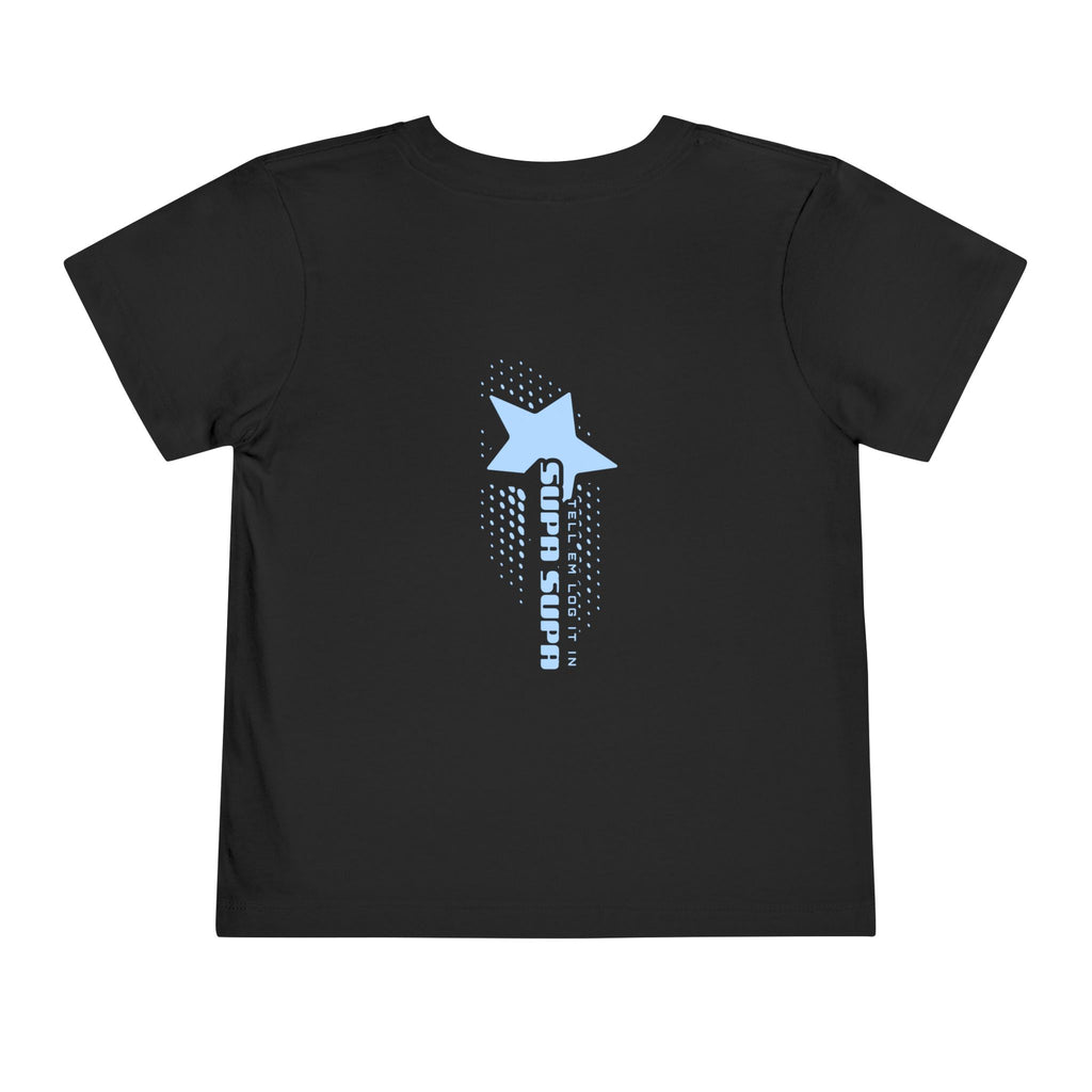 Toddler Tee — Blue Star "Tell em log it in" Graphic