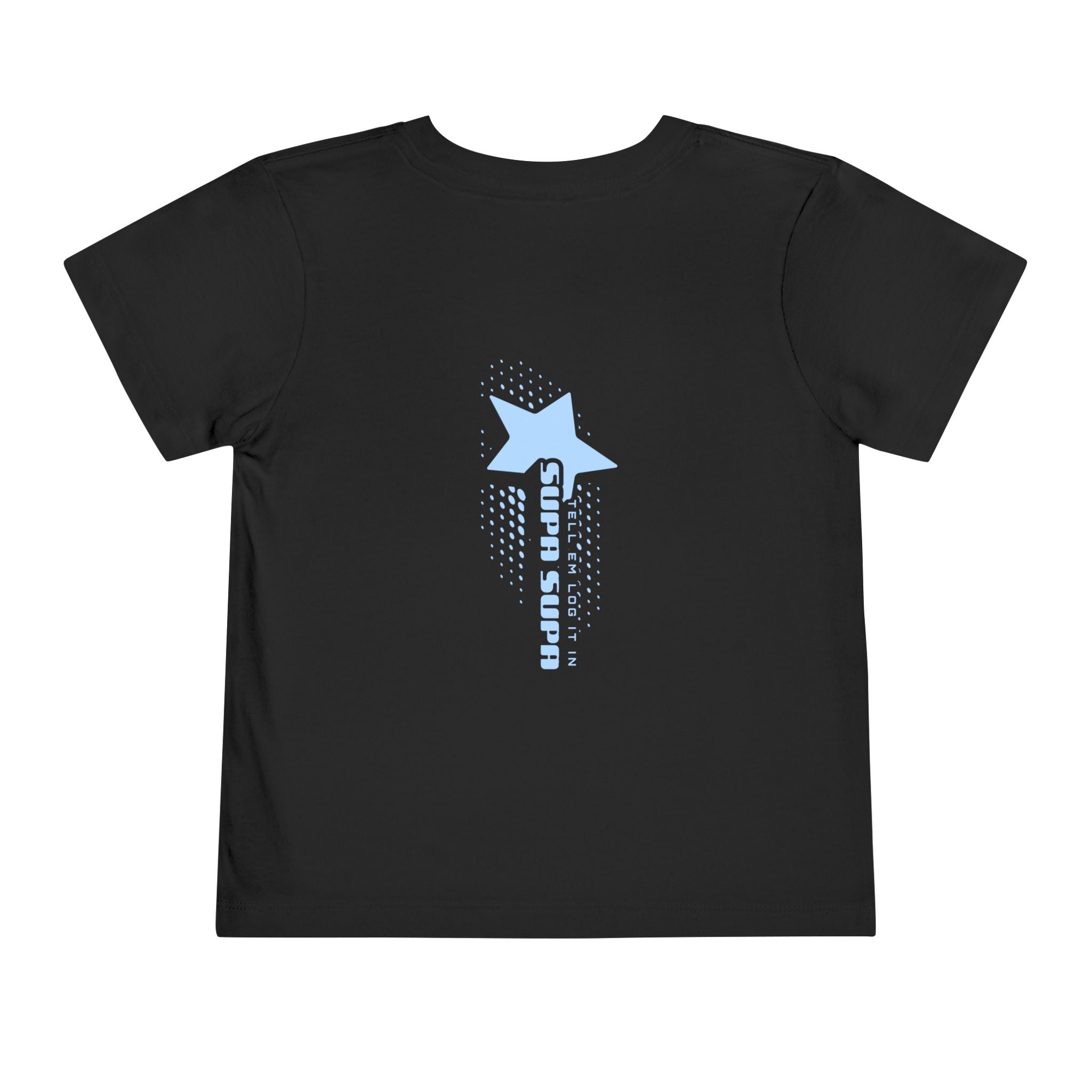 Toddler Tee — Blue Star "Tell em log it in" Graphic